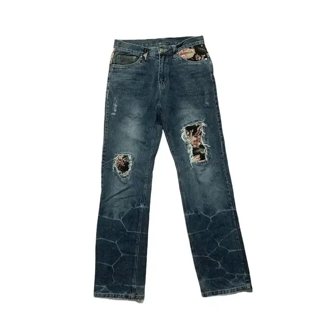 Kaihara Denim Vintage Gumu Patch Work Style Denim Pants W32 L33 Size US 32 / EU 48 - 1 Thumbnail