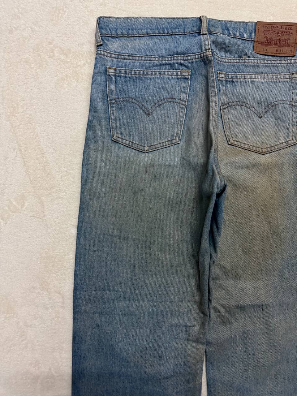 Levi's THRASHED Vintage 2000s Levi’s 515 Rusty Dirty Blue Denim Size US 32 / EU 48 - 13 Thumbnail