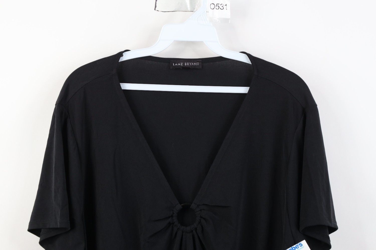 Vintage New Lane Bryant Bella Fairy Knit Stretch Shirt Top Black Size 4XL / US 24-26 - 2 Thumbnail