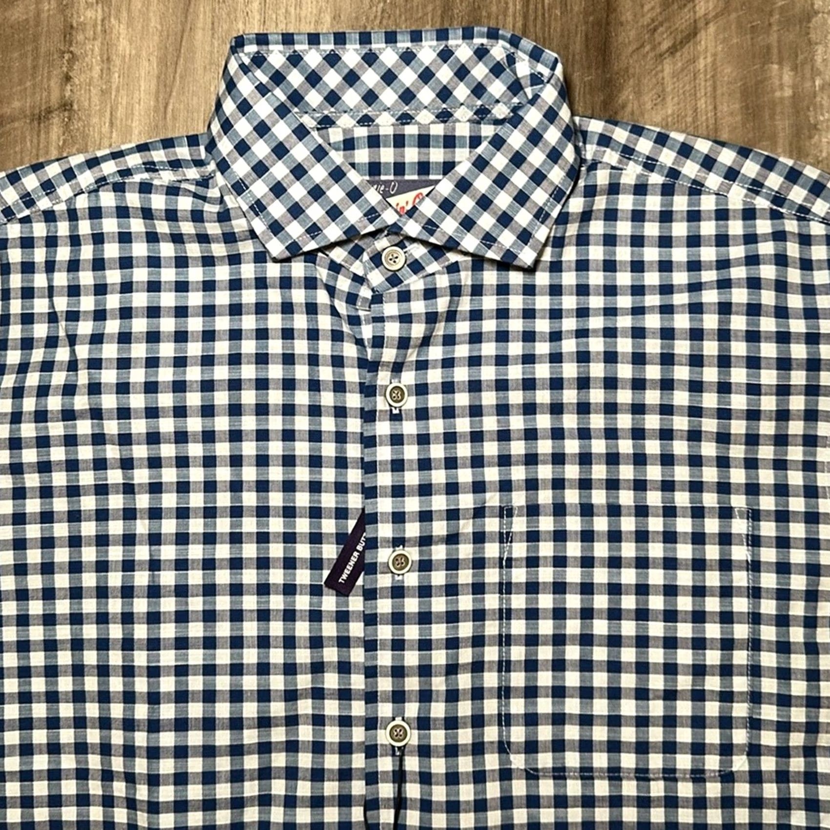 johnnie-O Johnnie-O Hangin’ Out Wooster Long Sleeve Button Down Shirt Small Mens Blue Oceanside Gingham Plaid Size US S / EU 44-46 / 1 - 6 Thumbnail