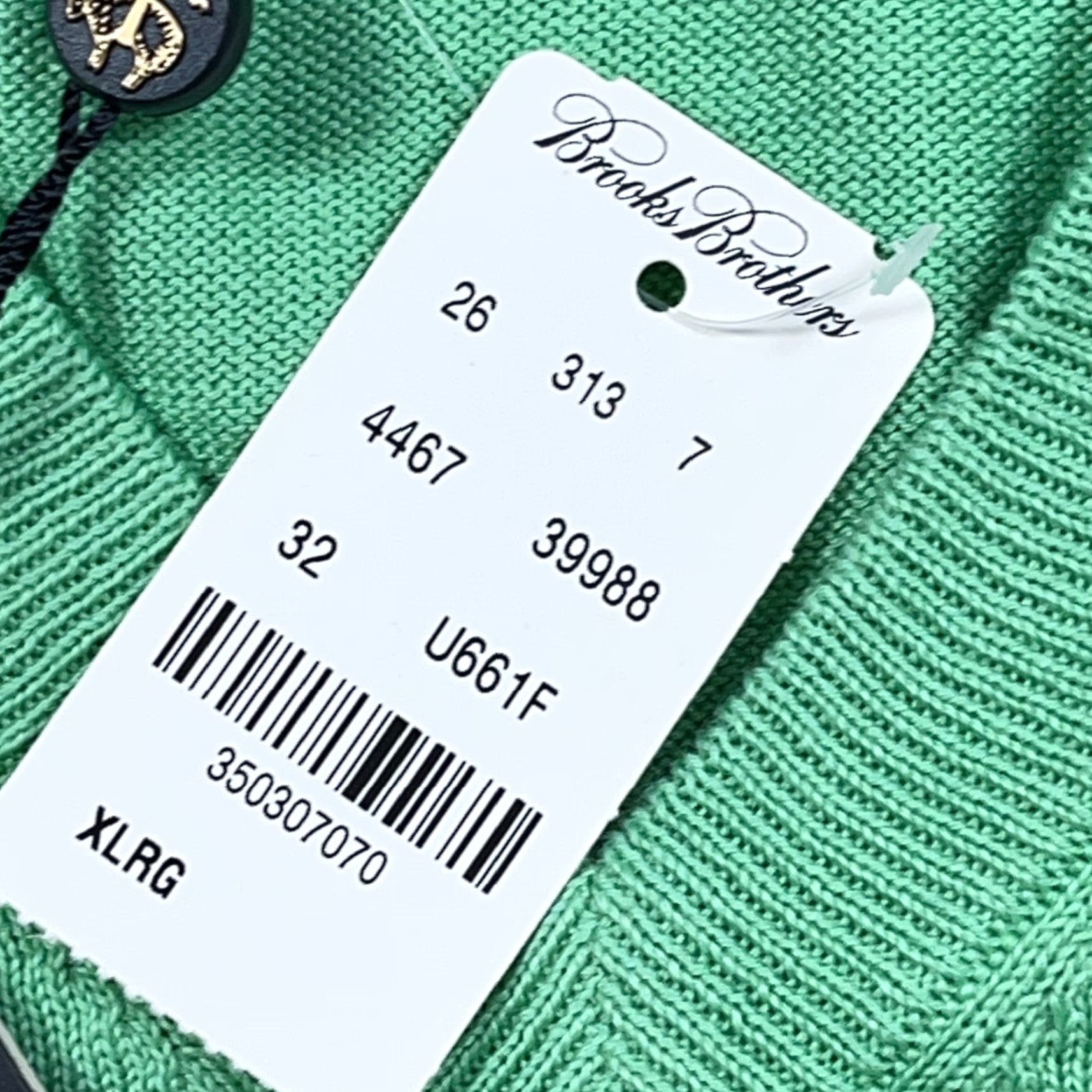 Brooks Brothers Brooks Brothers Sweater Vest Men XL Green V-Neck Supima Cotton Lightweight NEW Size US XL / EU 56 / 4 - 7 Thumbnail