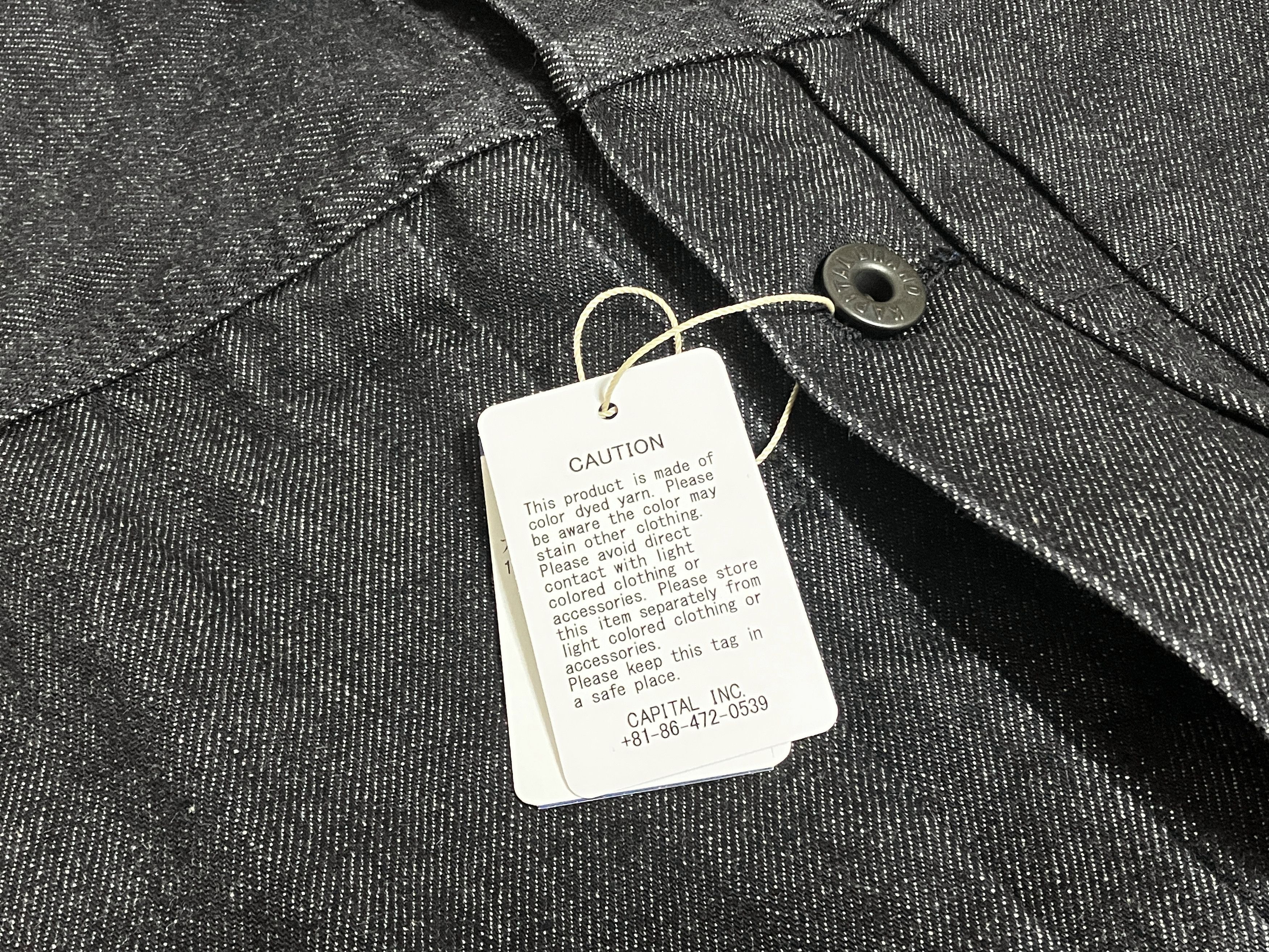 Kapital KAPITAL 14oz black denim 1ST JKT jacket brand new L Size US L / EU 52-54 / 3 - 6 Thumbnail