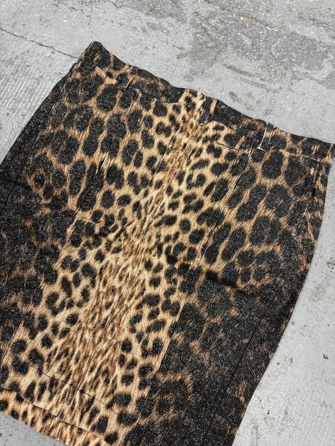Designer × Vintage 2000s Roberto Cavalli Leopard Skirt Size 29" - 4 Thumbnail