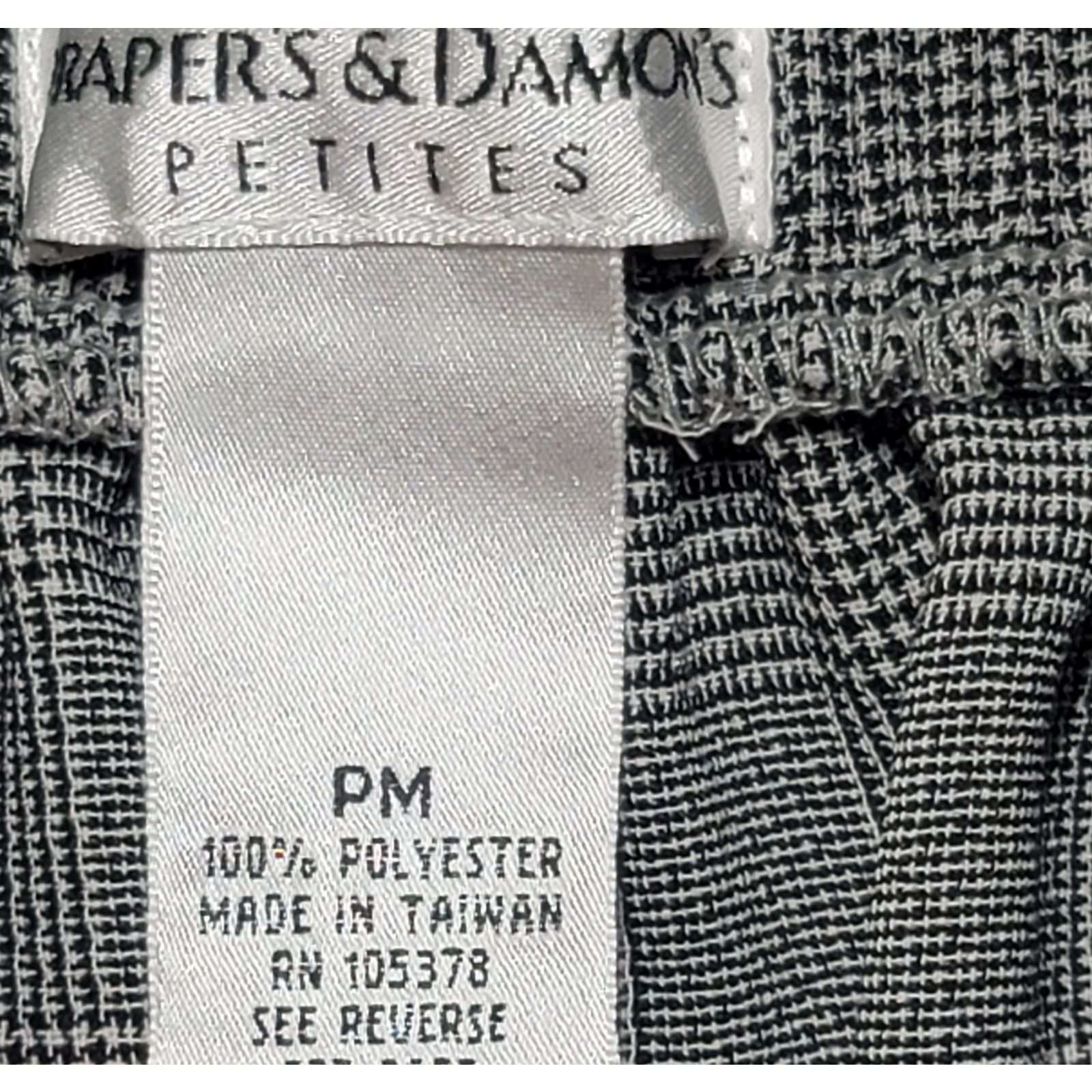 Other Draper's & Damon's Black White Plaid Pull On Pants PM Size 30" / US 8 / IT 44 - 4 Thumbnail