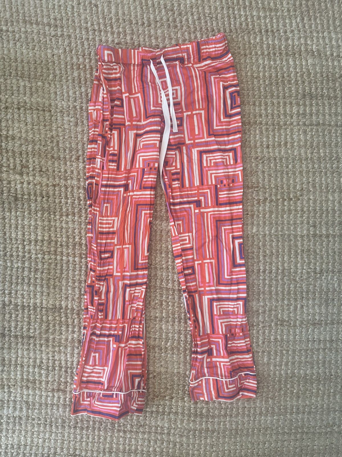 Other Natori Multicolor Geometric Drawstring Cotton Pants Size XS Size 25" / US 0 / IT 36 - 1 Thumbnail