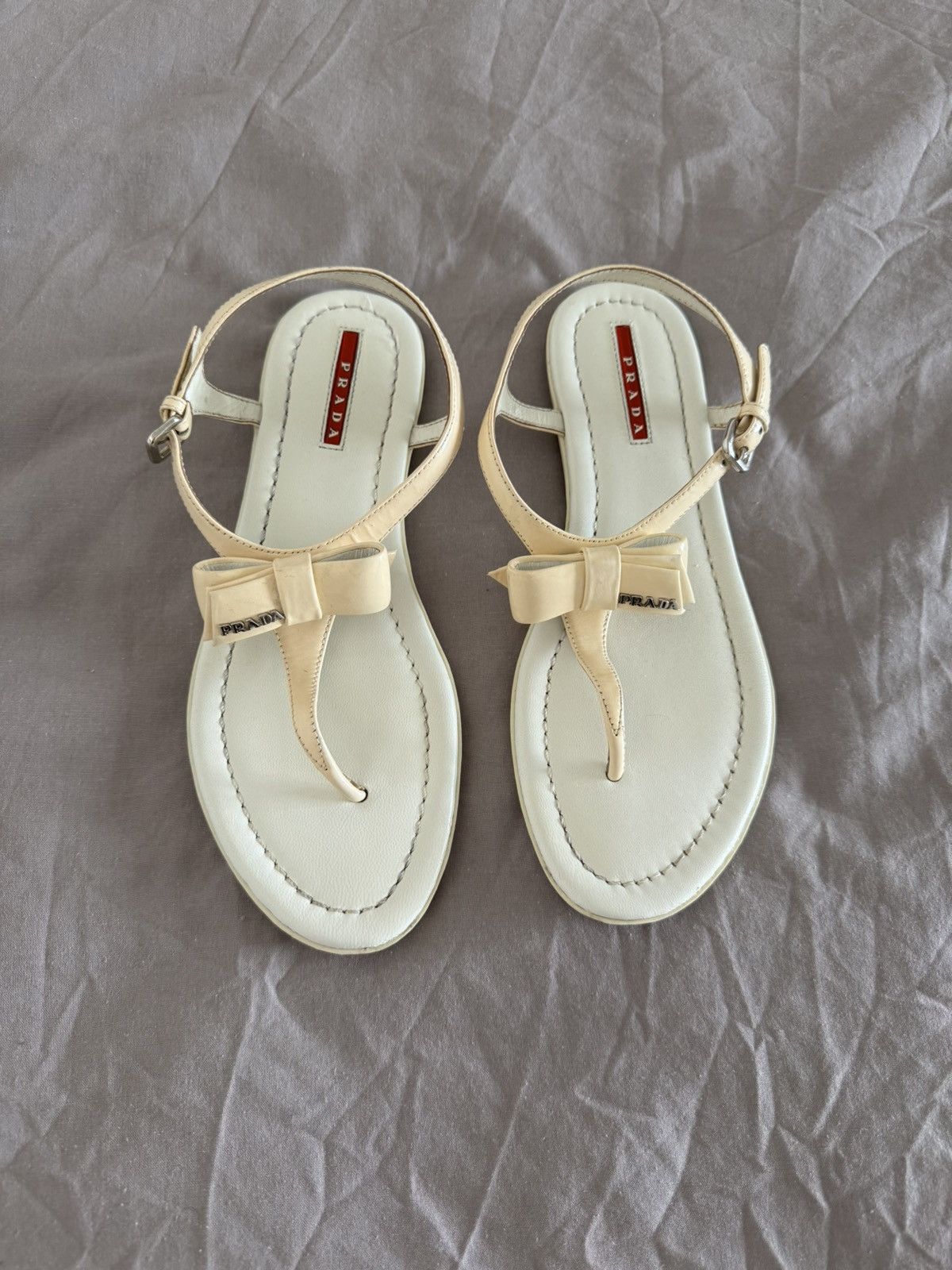 Laxury Prada Patent Leather Sandals Womens