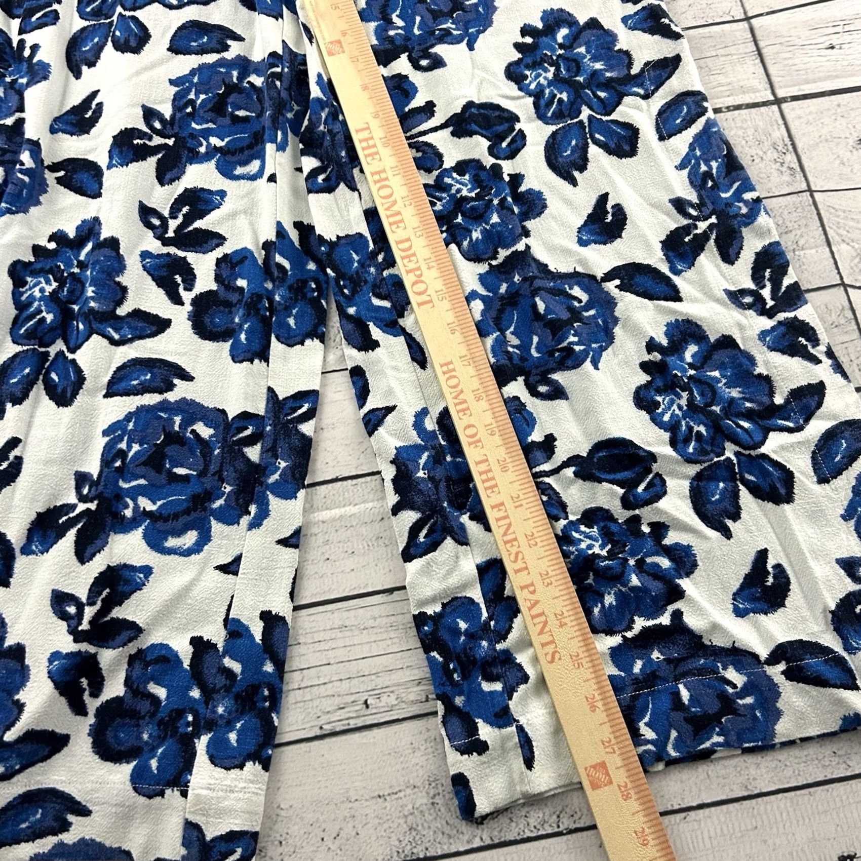 Soft Surroundings Soft Surroundings Linen Pants Floral Blue XS Womens Regular Size 26" / US 2 / IT 38 - 2 Thumbnail