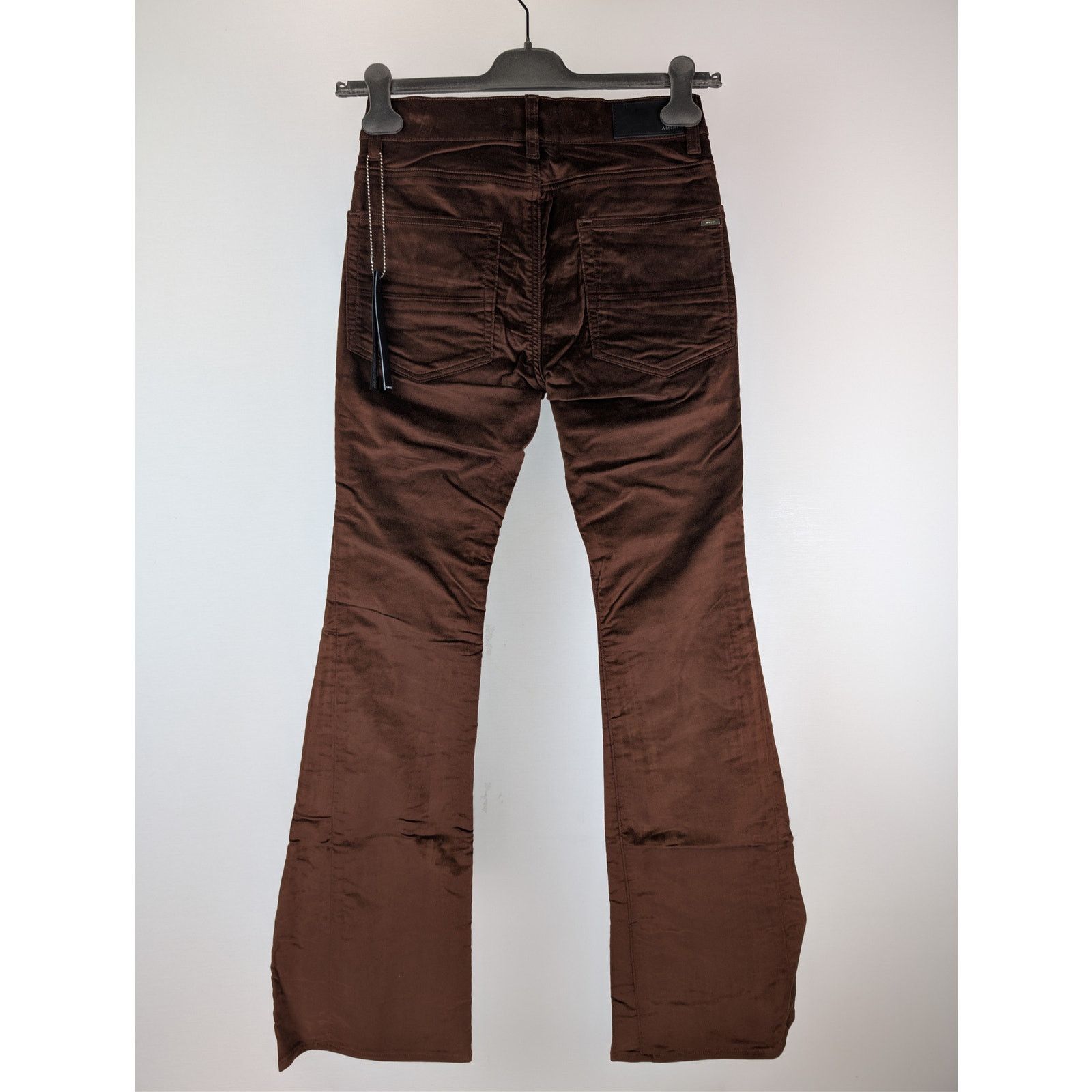 Amiri o1rshd1 Velour Flare Stack Pants in Chocolate Size US 30 / EU 46 - 11 Thumbnail