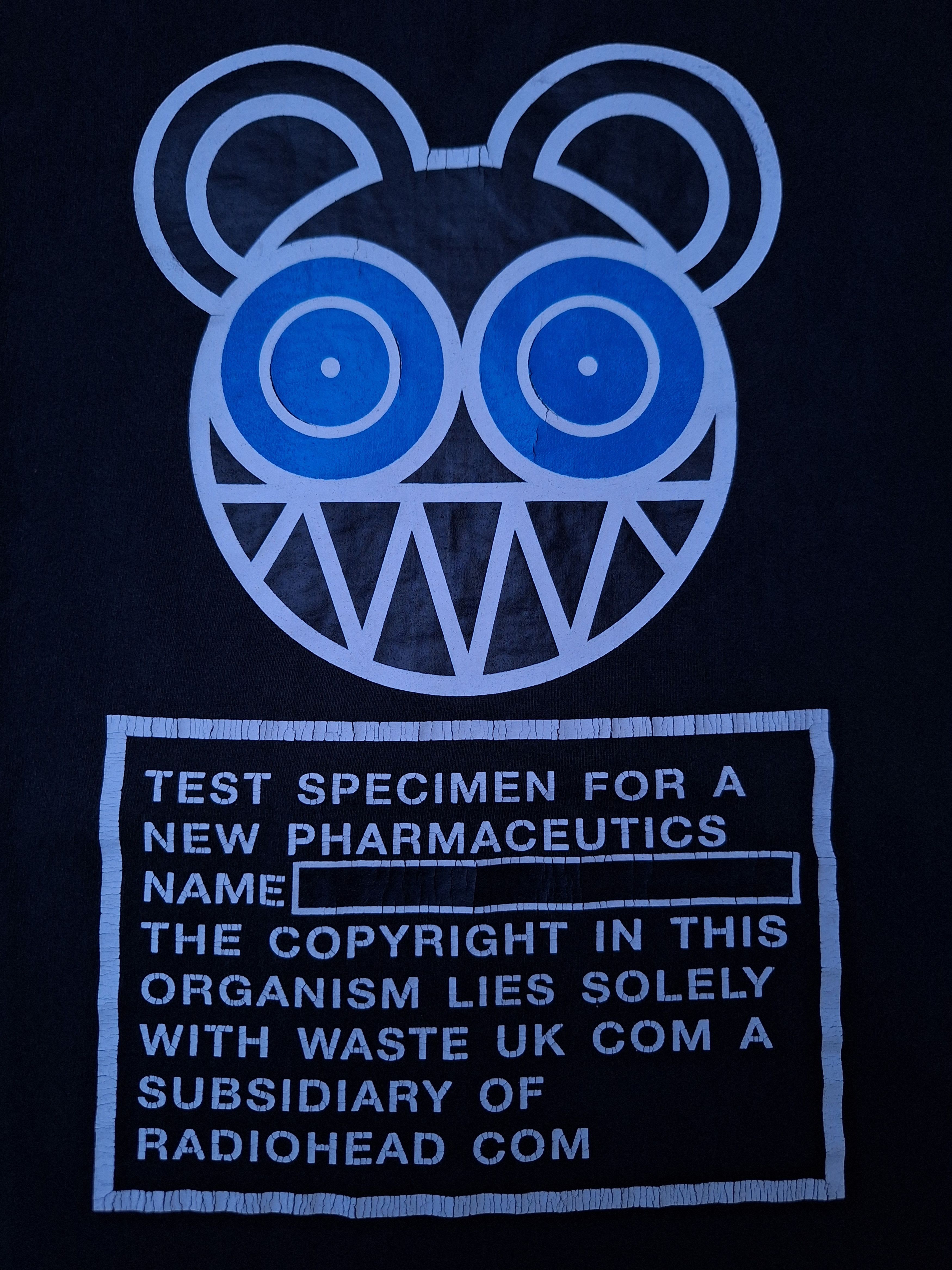 Band Tees Vintage Radiohead 90s stanley donwood pablo honey kid a tee Size US L / EU 52-54 / 3 - 9 Thumbnail