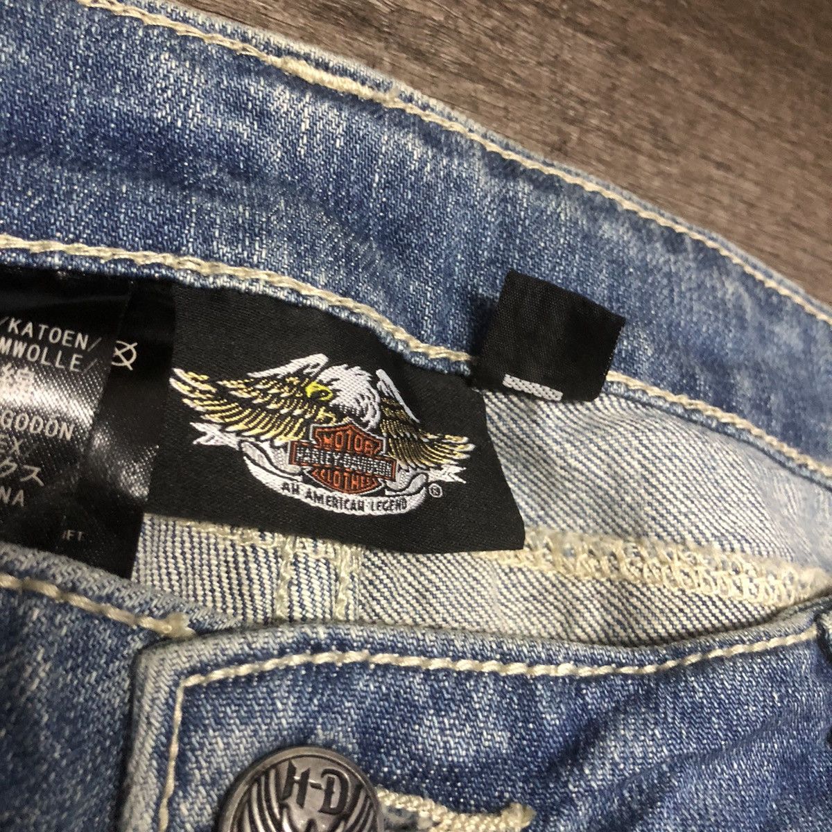 Harley Davidson × Vintage HARLEY DAVIDSON DENIM JEANS Size 32" / US 10 / IT 46 - 2 Thumbnail