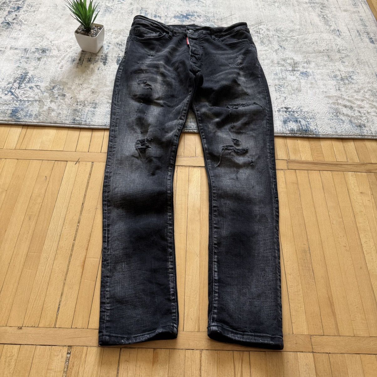 Dsquared2 📌 Crazy Dsquared2 Tidy Biker Jean Dean Caten Distressed Size US 32 / EU 48 - 2 Thumbnail