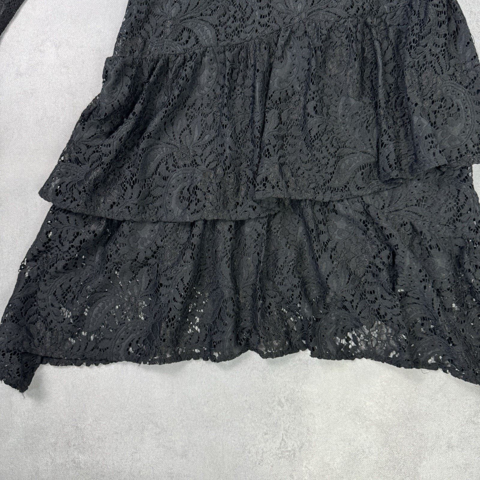 Vintage Perseverance London Paisley Ruffled Dress Black Size 12 midi Size M / US 6-8 / IT 42-44 - 10 Thumbnail