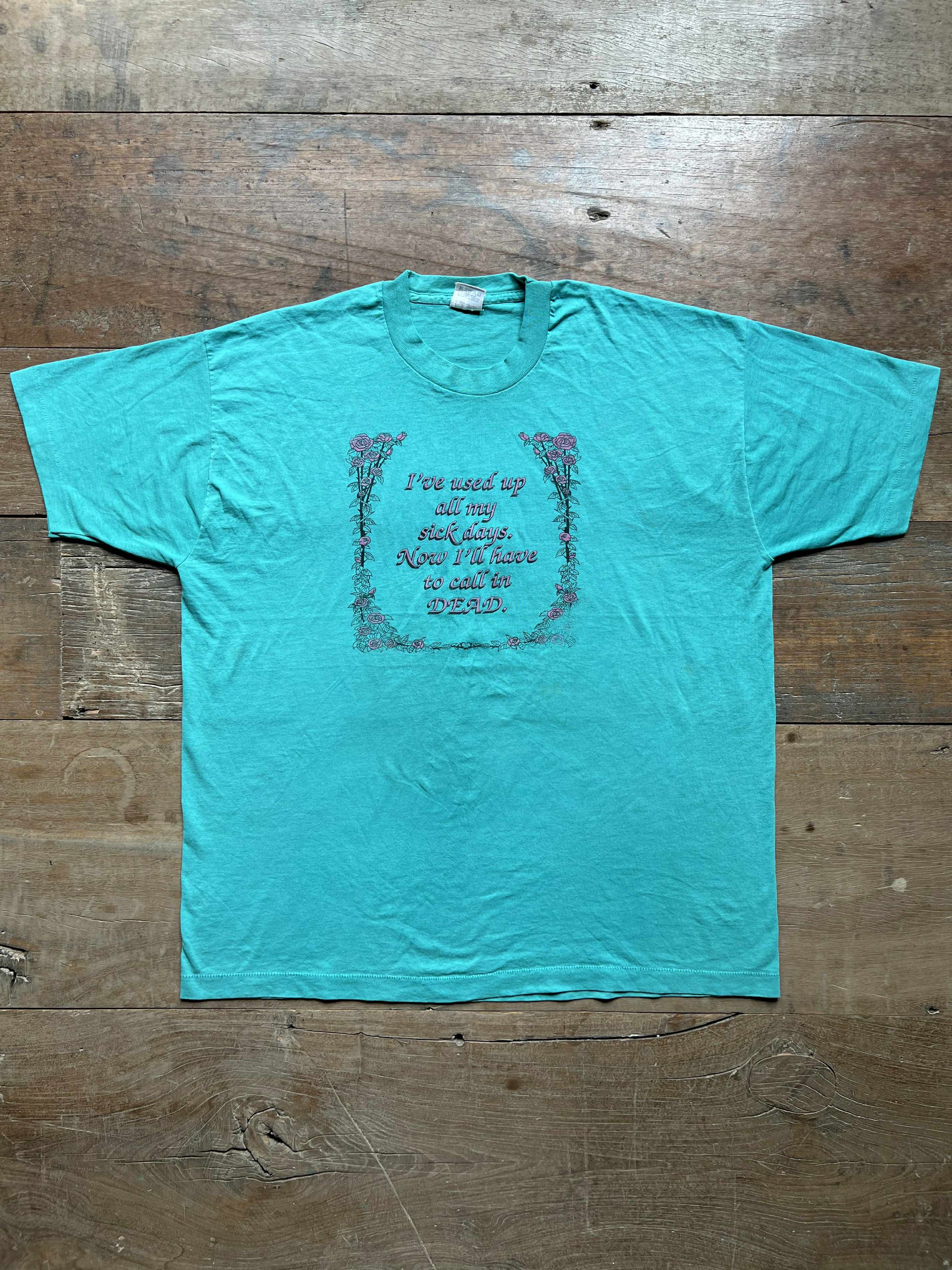 Vintage Vintage 90s “Sick Days” T-Shirt - FOTL Best USA Size US XXL / EU 58 / 5 - 1 Thumbnail