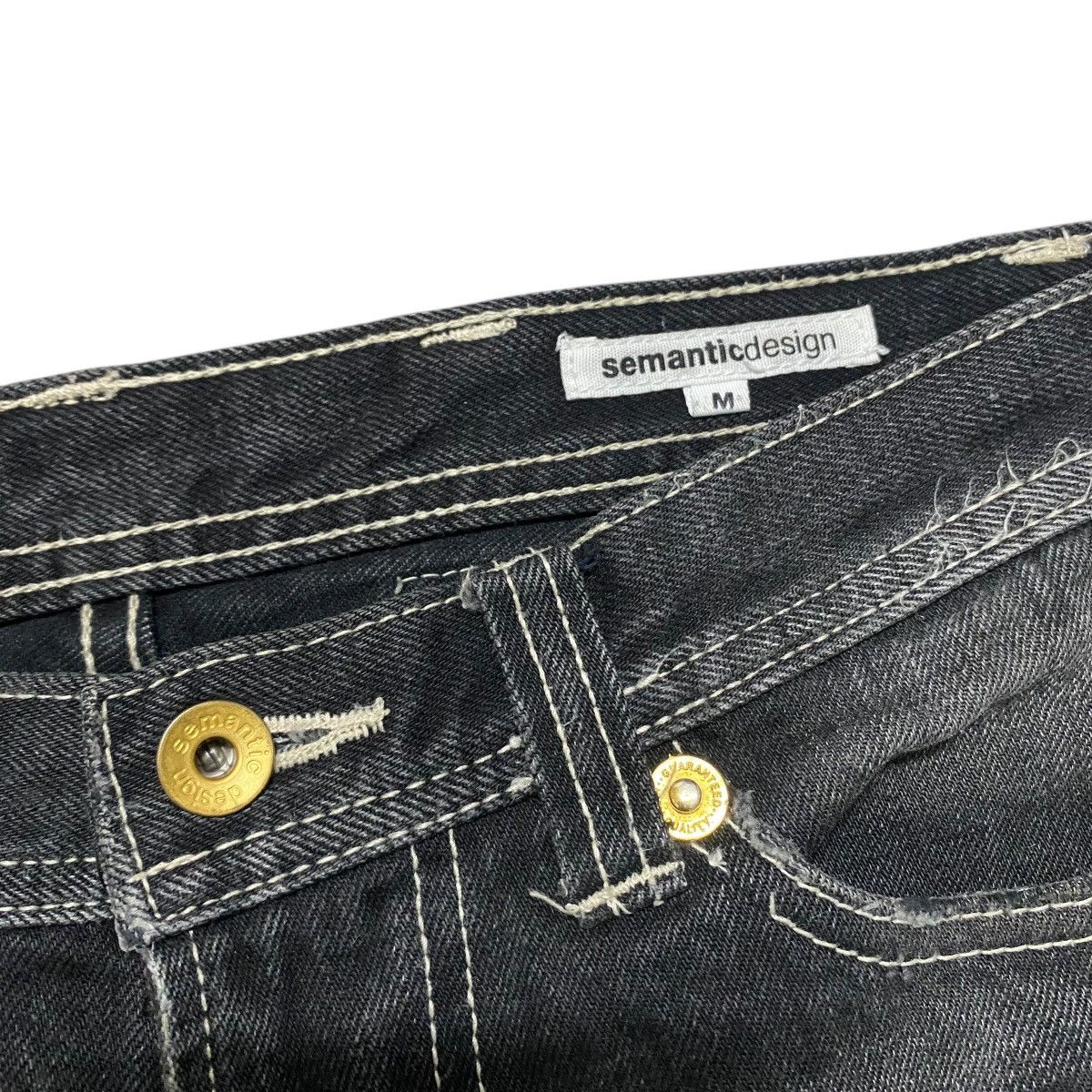 semanticdesign Semantic Design Black Clawmark Denim Jeans Size US 31 - 6 Thumbnail
