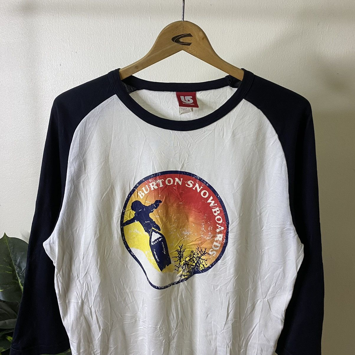 Burton Vintage 2000s Burton Snowboard Raglan LS T Shirt Size US L / EU 52-54 / 3 - 2 Thumbnail