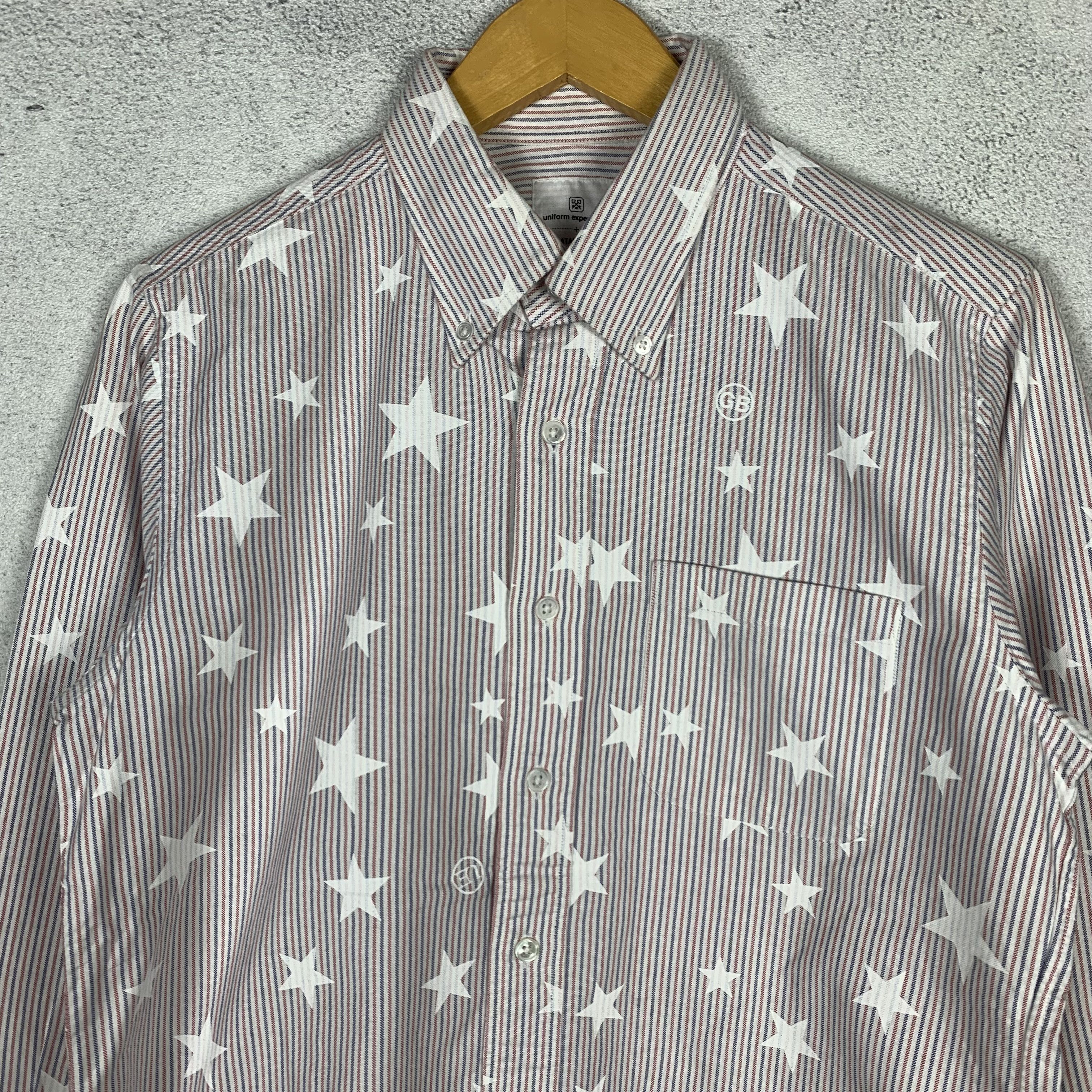 Fragment Design Uniform Experiment Stripes Stars Button Down Shirt Size US M / EU 48-50 / 2 - 3 Thumbnail