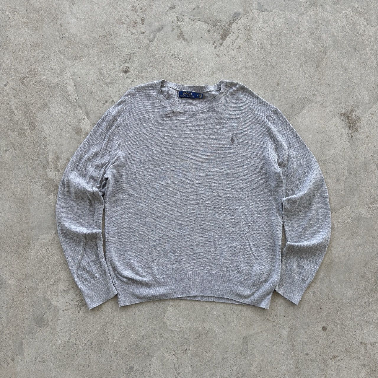 Polo Ralph Lauren Polo Ralph Lauren Grey Knit Sweater Crewneck Cotton Silk Size US M / EU 48-50 / 2 - 1 Thumbnail
