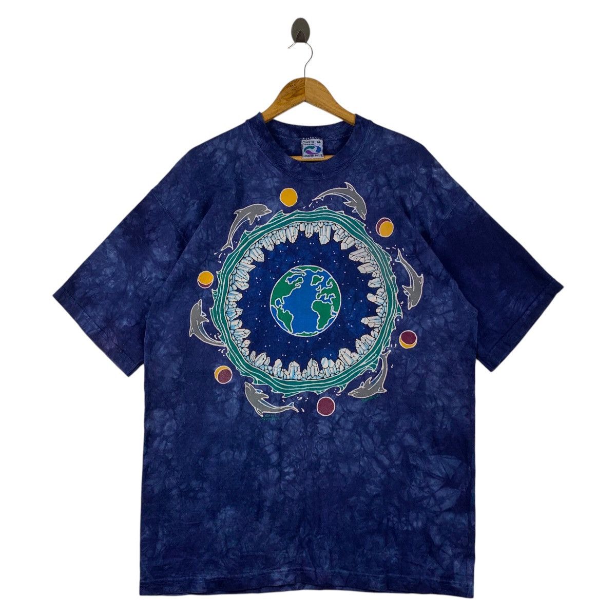 Liquid Blue Vintage 90s LIQUID BLUE Ian bohorquez dolphin tye dey tee Size US XL / EU 56 / 4 - 1 Thumbnail