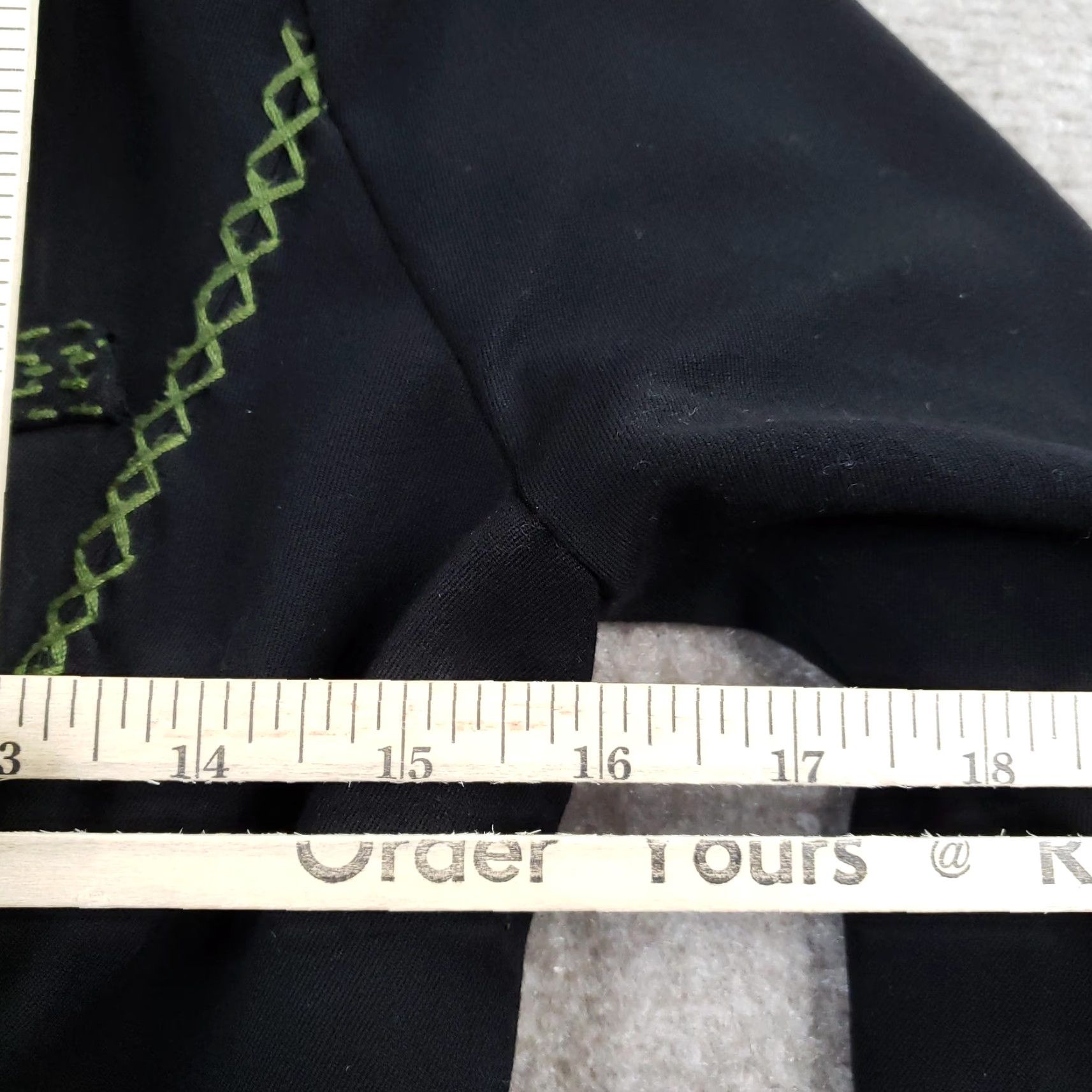 Vintage Vtg Raw 7 Blazer Womens Small Black Embroidered Patchwork Stretch Jacket Size S / US 4 / IT 40 - 3 Thumbnail