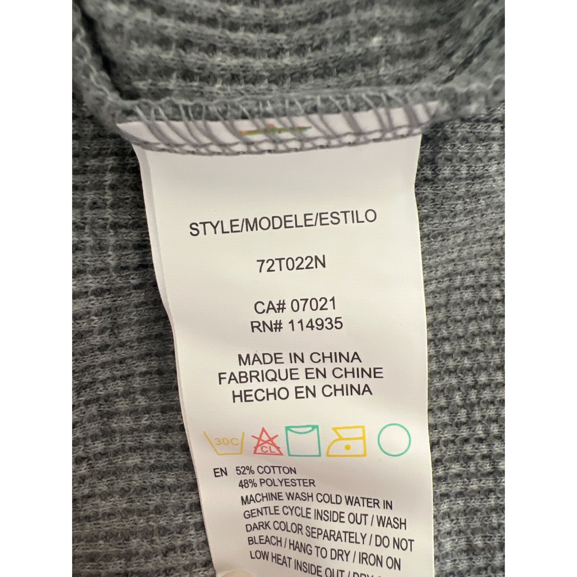 Other RDI Heather Gray Thermal Long Sleeve Top Size XL / US 12-14 / IT 48-50 - 3 Thumbnail