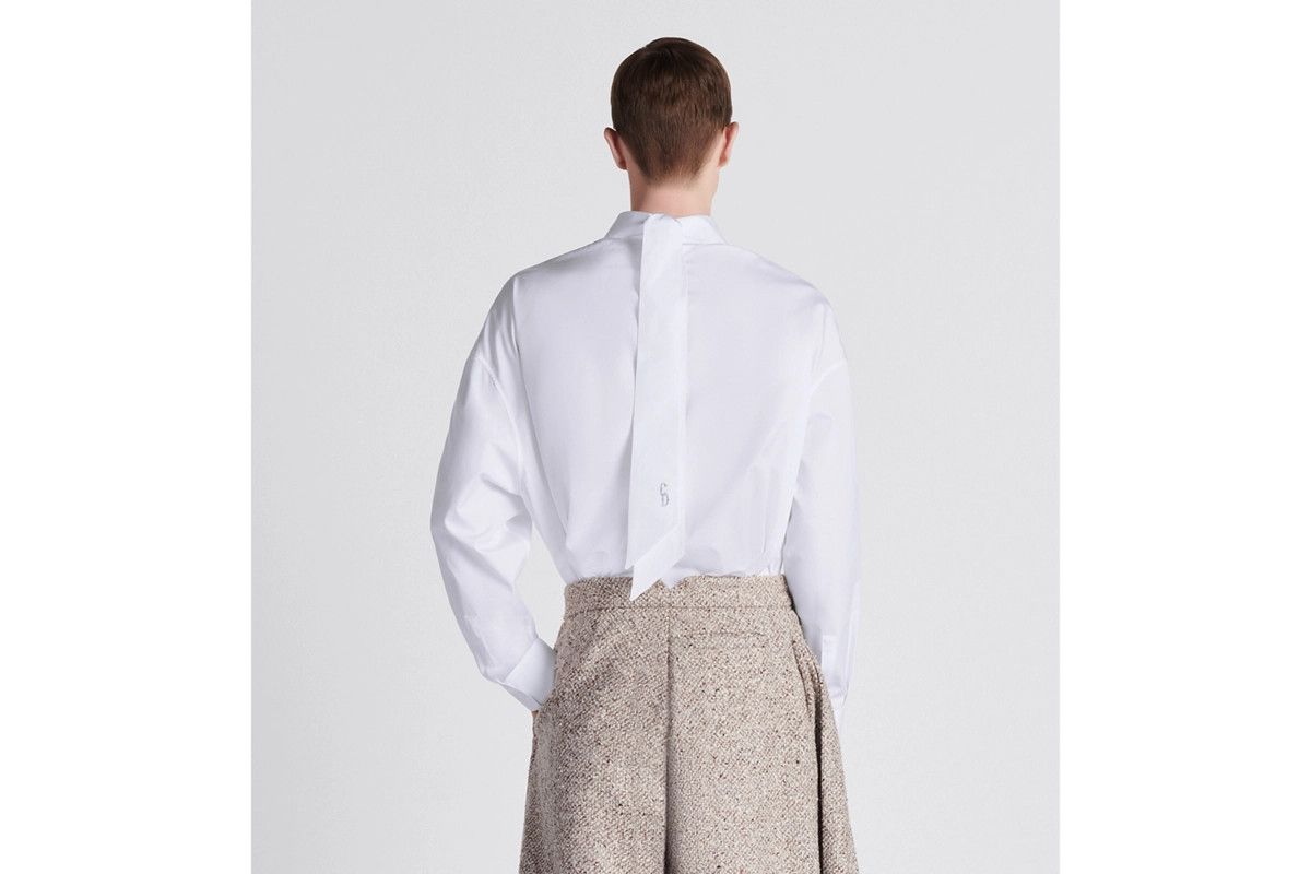 Dior o1bcso1str0125 Shirt with Tied Detail in White Size US XL / EU 56 / 4 - 6 Thumbnail