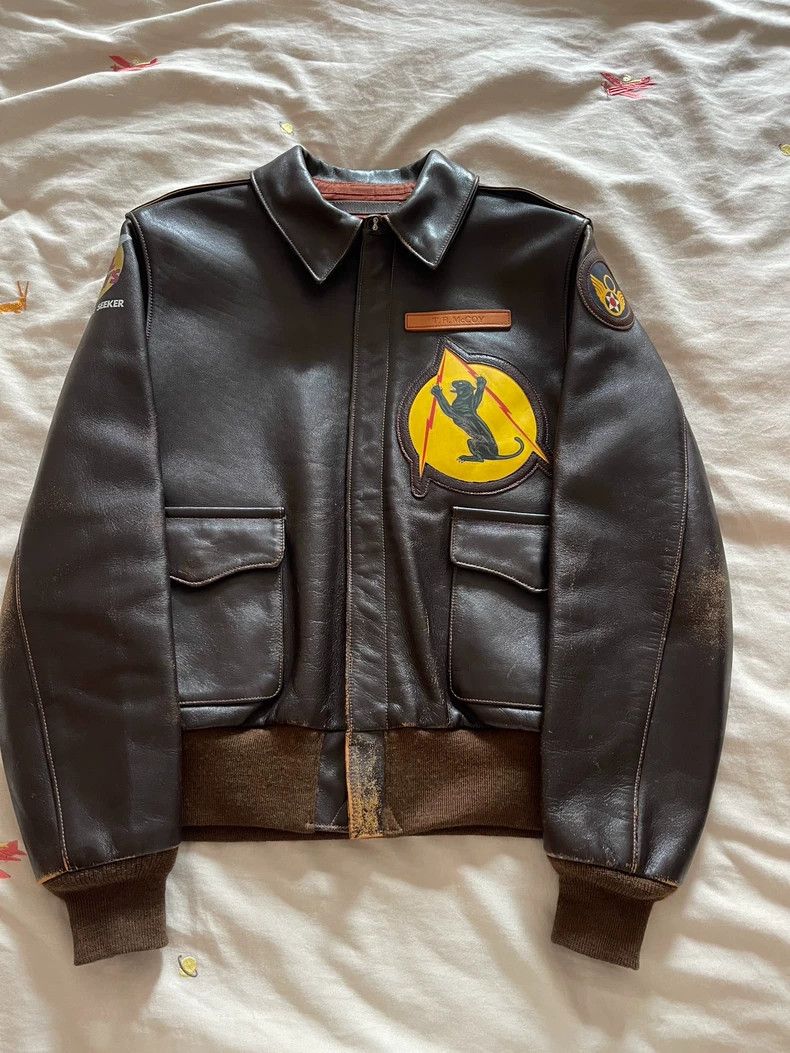 The Real McCoy's The Real McCoy Hand-Painted A2 Flight Jacket Size US M / EU 48-50 / 2 - 2 Thumbnail