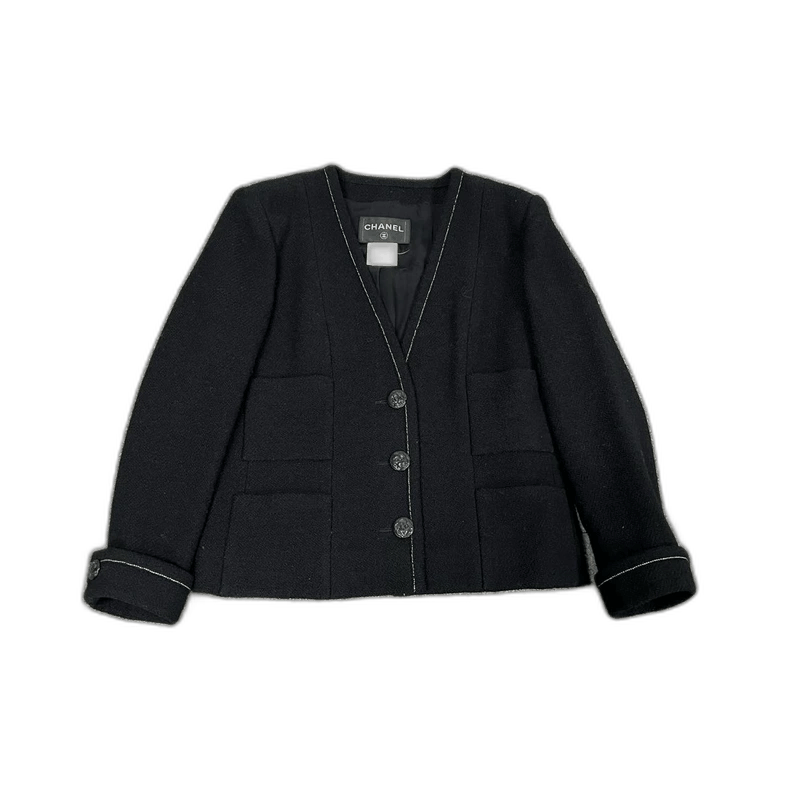 Chanel Chanel Black Outerwear with Four Pockets -2505 Size US L / EU 52-54 / 3 - 1 Thumbnail