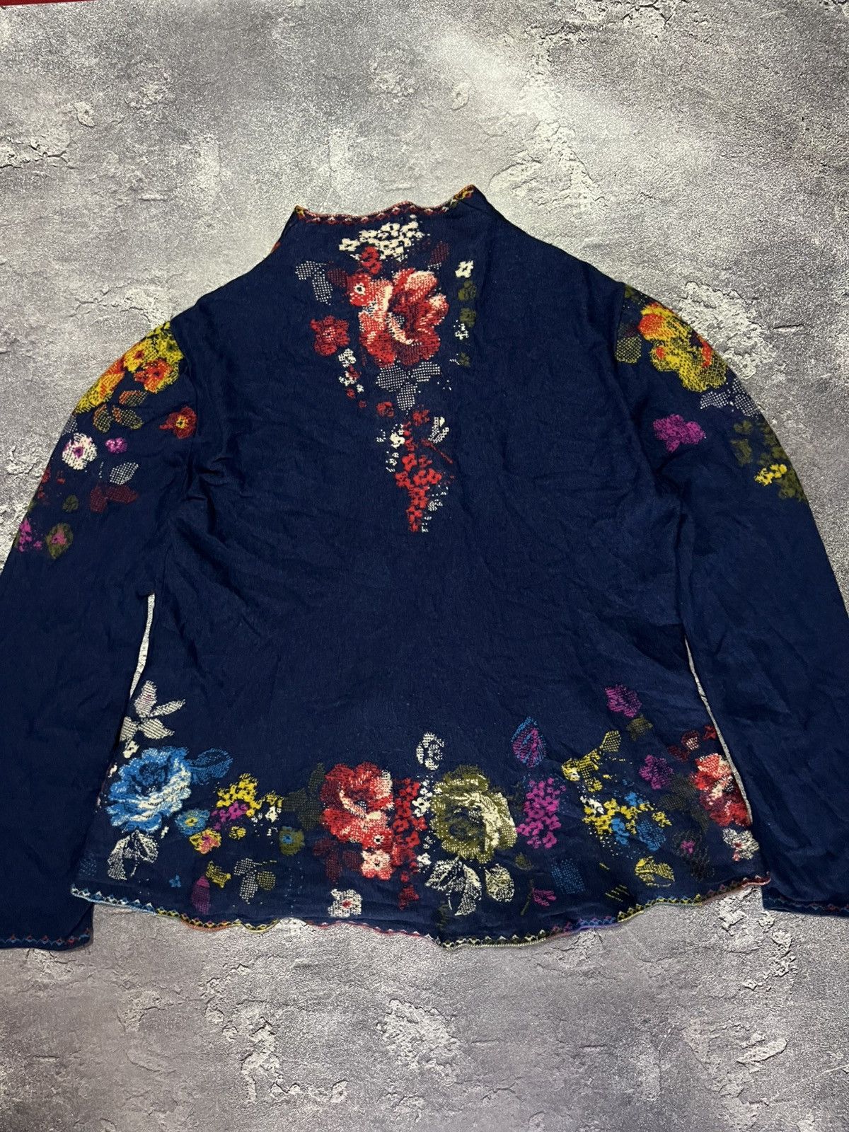 Other Ivko Long Cardigan Knit Sweater Floral Wool Vintage Brocade Size S / US 4 / IT 40 - 4 Thumbnail