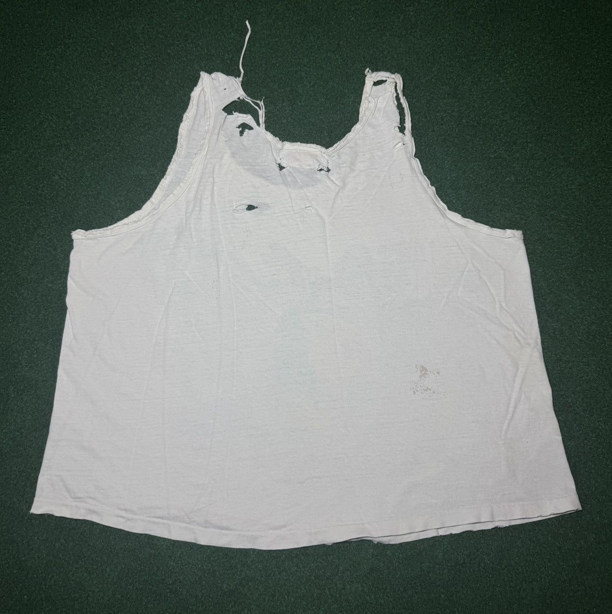 Vintage Vtg 90s African Wave Surfer Distressed Boxy Crop Tank Top Size US L / EU 52-54 / 3 - 5 Thumbnail