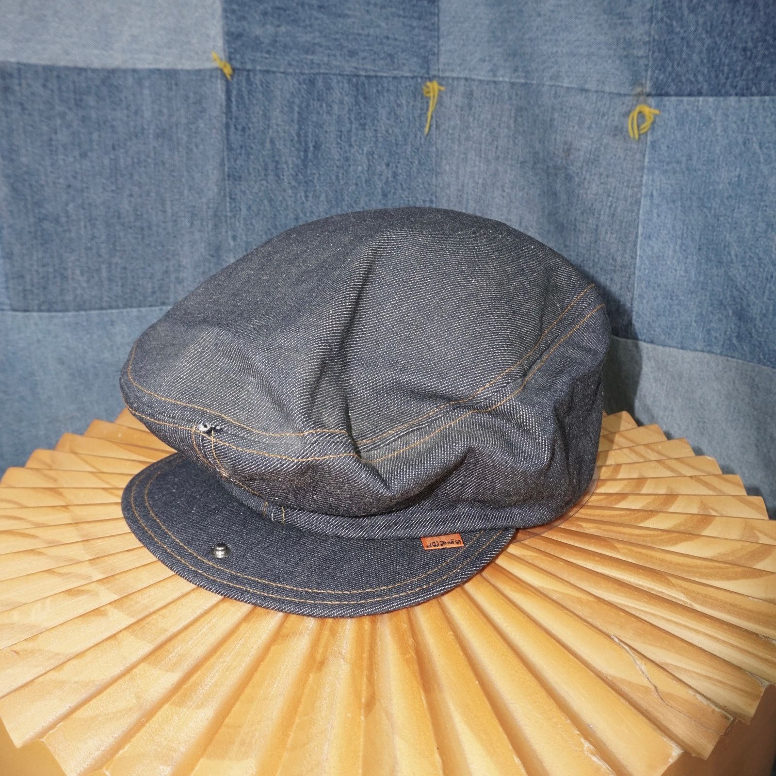 Levi's XL - Vintage 1970s Levi's Engineer true vintage denim Hat Size ONE SIZE - 2 Thumbnail