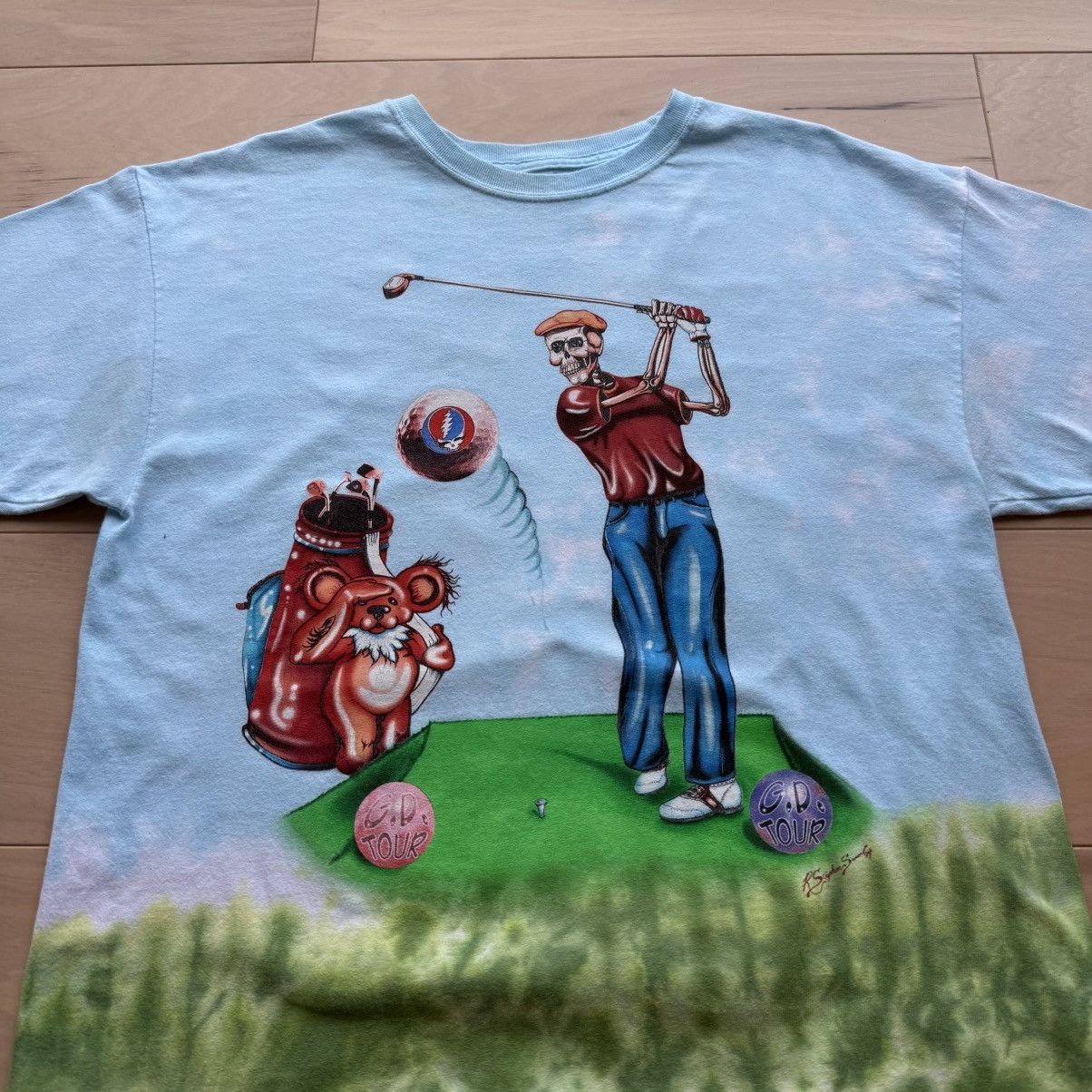 Band Tees Grateful Dead Golfing Shirt Large Multicolor 90s Liquid Blue Size US L / EU 52-54 / 3 - 2 Thumbnail