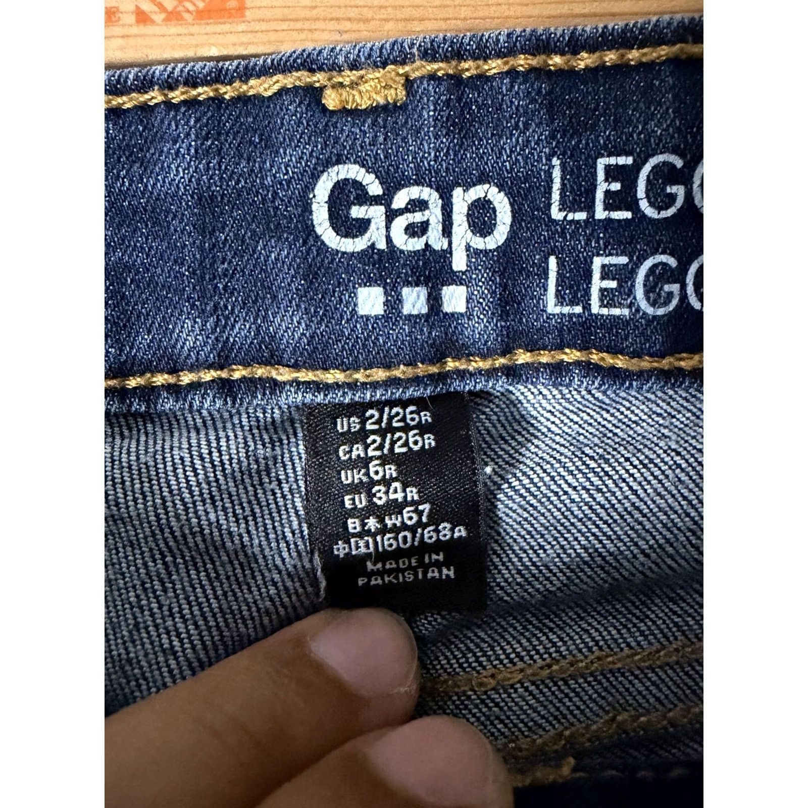 Gap Gap Legging Skimmer Jeans Womens 2/26R Blue Jegging Stretch Ankle Crop Denim Vintage No Size 26" / US 2 / IT 38 - 6 Thumbnail