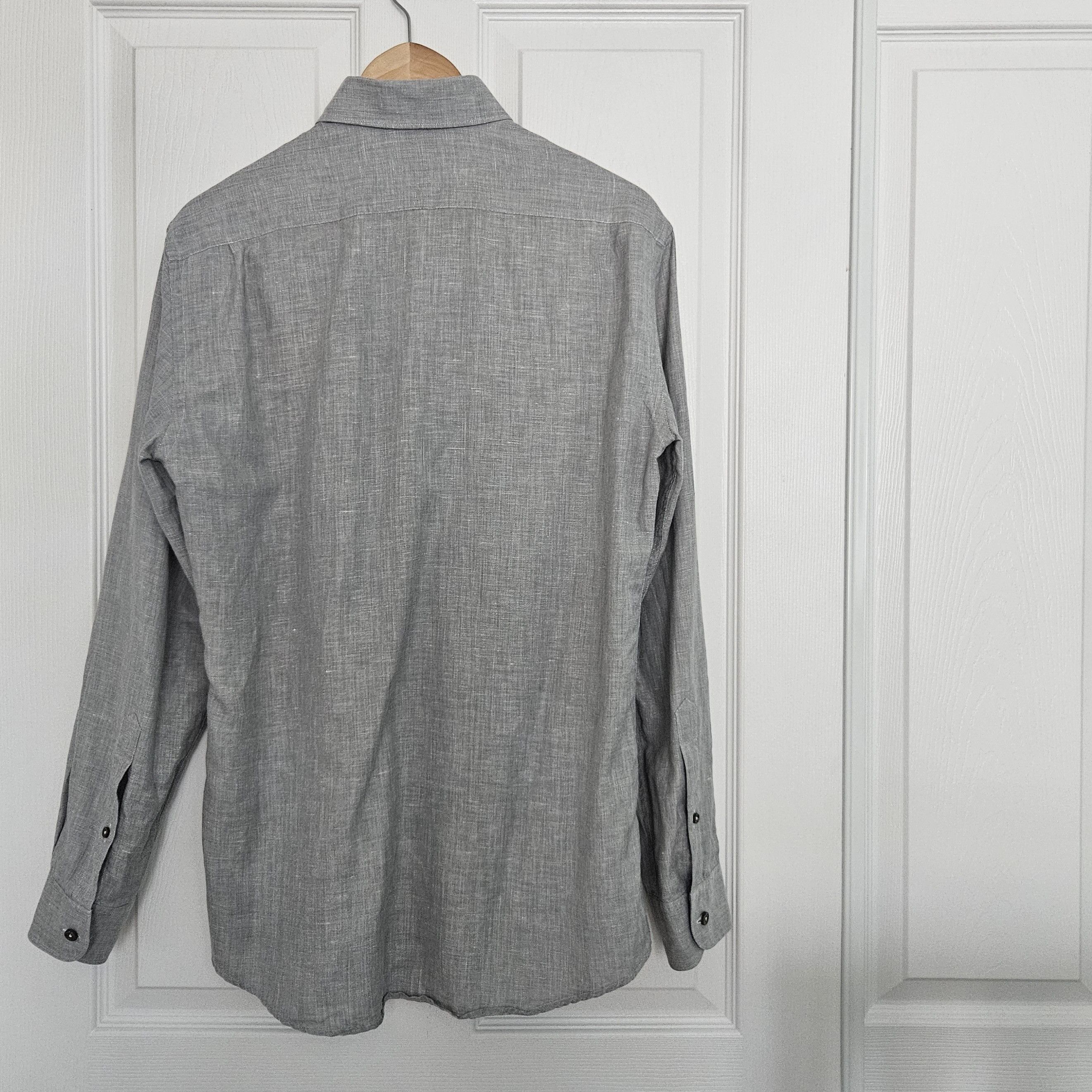 Ermenegildo Zegna Ermenegildo Zegna Grey Linen Blend Shirt – Size S Size US S / EU 44-46 / 1 - 3 Thumbnail