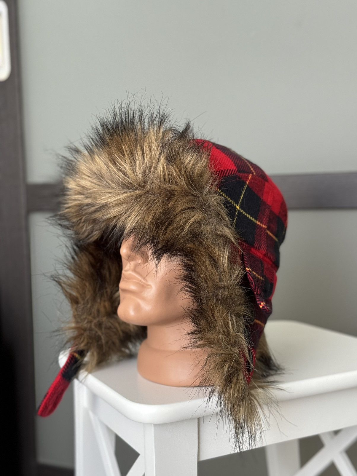 Abercrombie Trapper Hat Faux Fur Tartan if6w9 Style lgb