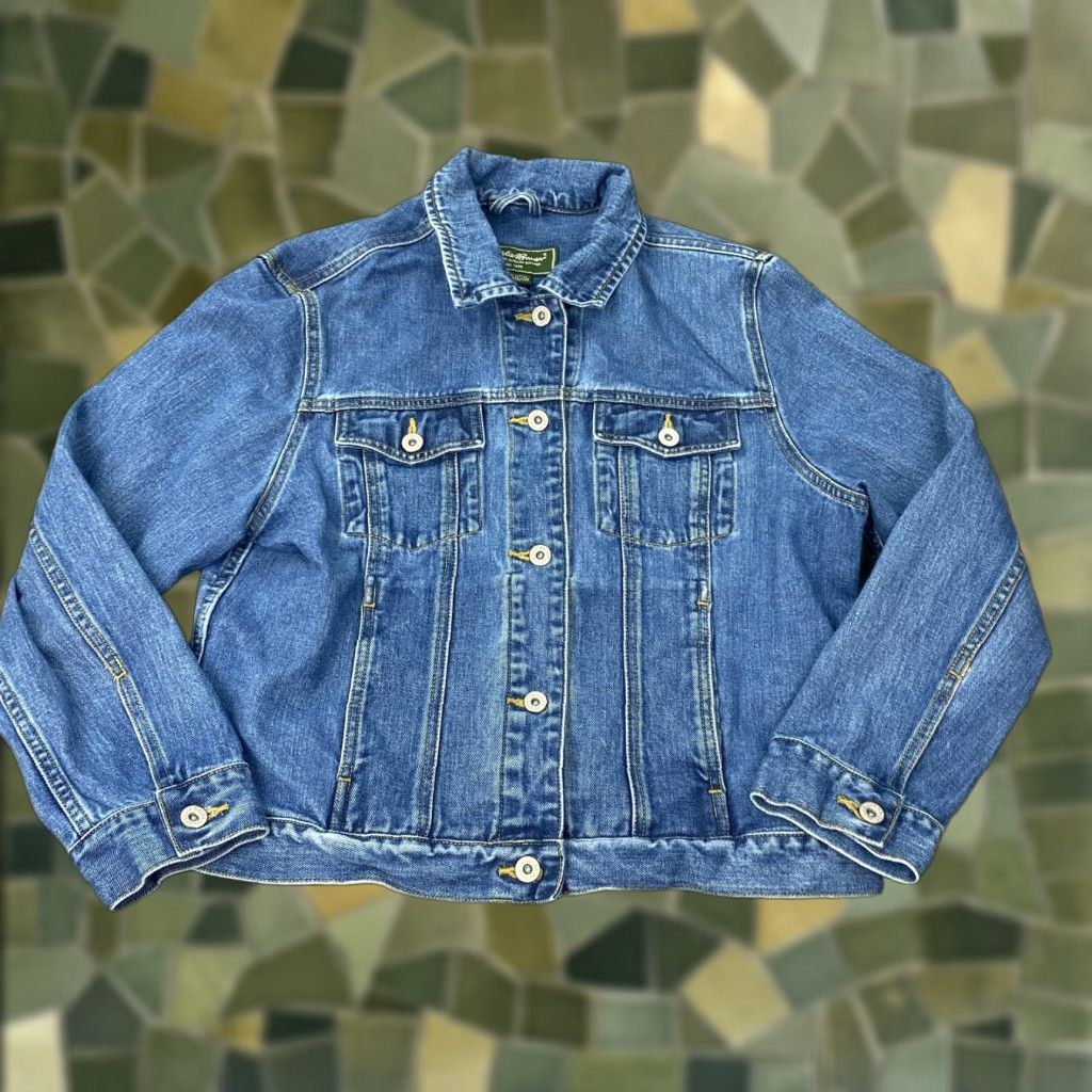 Eddie Bauer Eddie Bauer Vintage Denim Jacket Womens Medium Blue "Lady Rider" Biker Embroidered Size M / US 6-8 / IT 42-44 - 1 Thumbnail