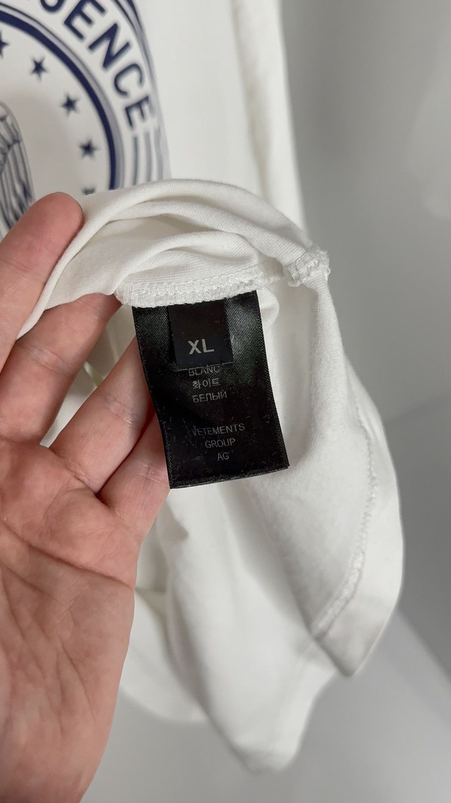 Vetements ✅Vetements Global Intelligence white t-shirt TWSL XL Size US XL / EU 56 / 4 - 6 Thumbnail