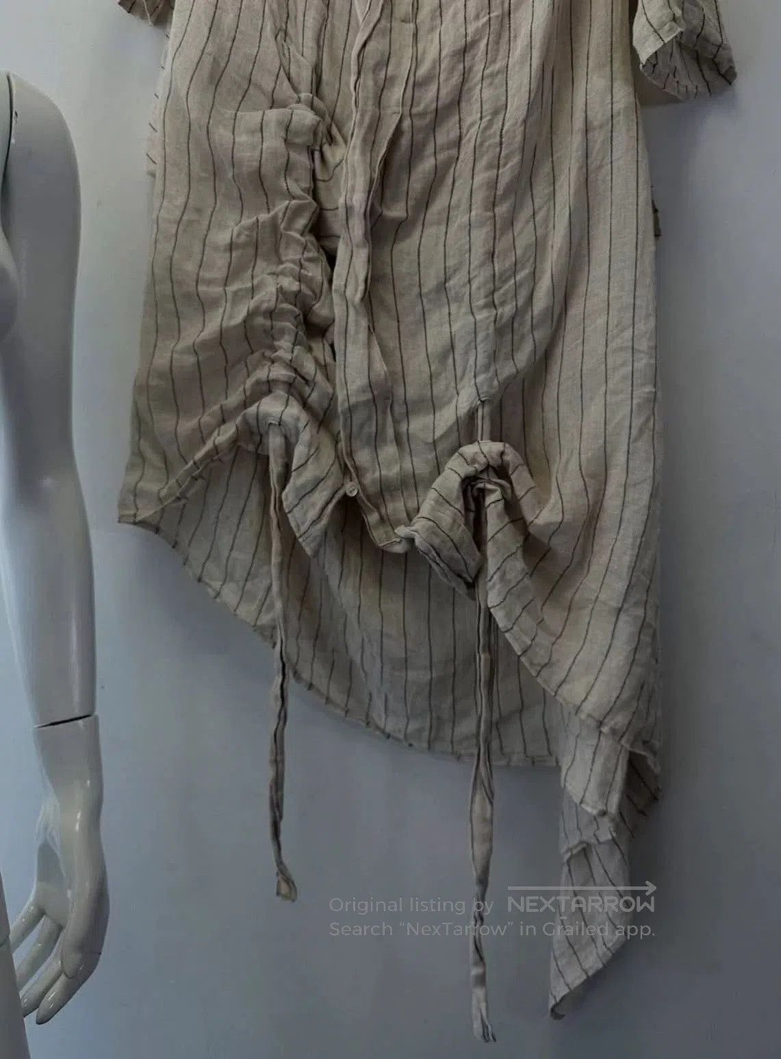 Y's Y's Yohji Yamamoto Striped Long Shirt Jacket. Size L / US 10 / IT 46 - 6 Thumbnail