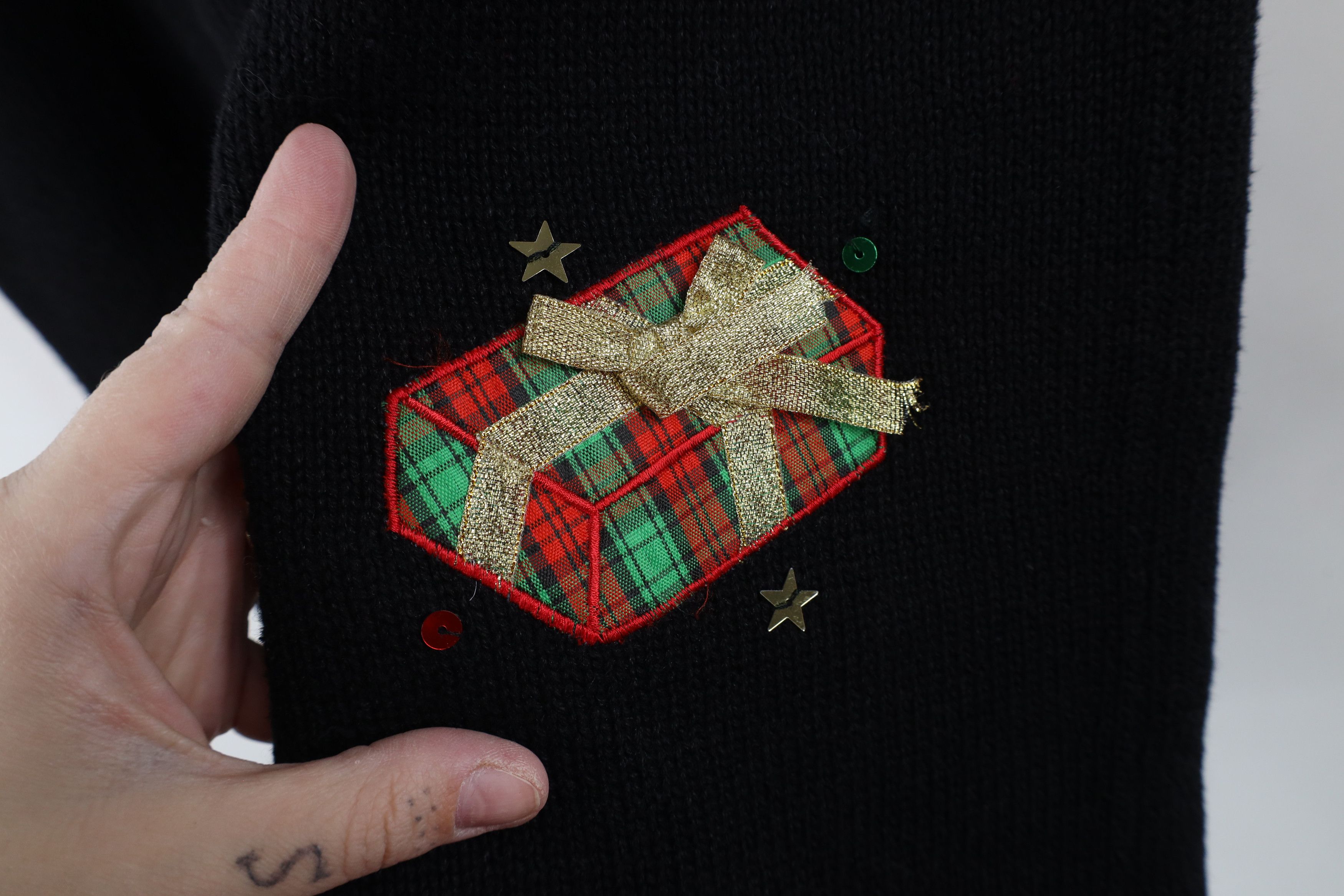 Vintage Vintage 90s Streetwear Christmas Knit Full Zip Sweater Vest Size L / US 10 / IT 46 - 10 Thumbnail