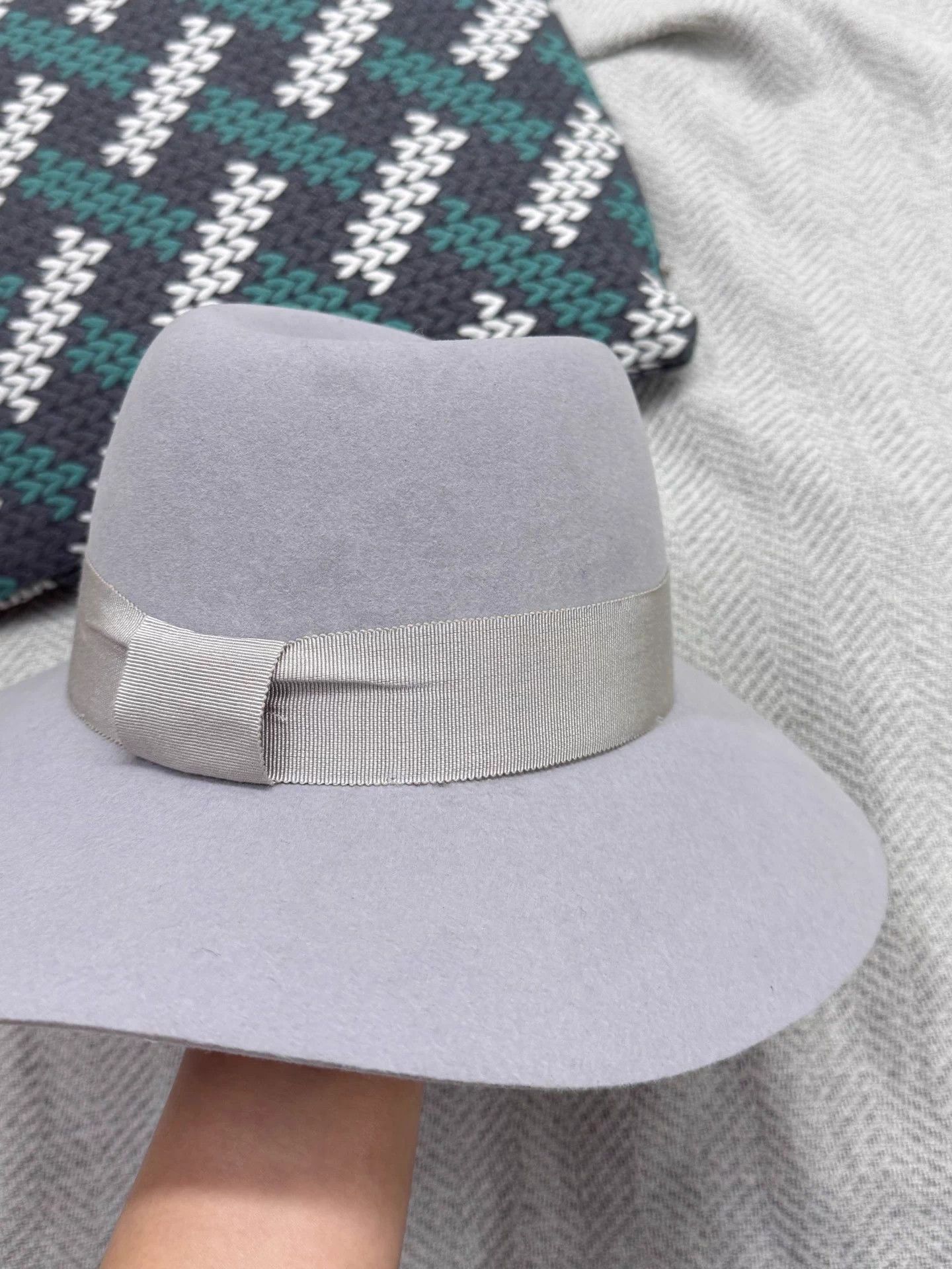 Maison Michel Maison Michel Slate Blue Wool Fedora S New Size ONE SIZE - 3 Thumbnail