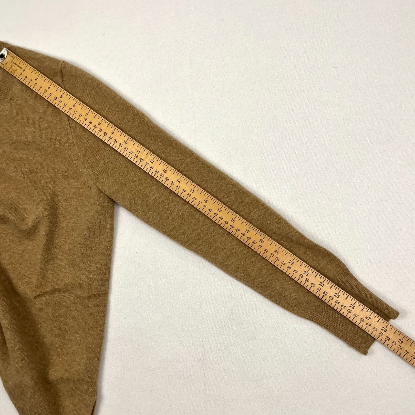 J.Crew J.CREW Cashmere Sweater Women L Brown Crew Pullover Old Money Quiet Luxury K1313 Size L / US 10 / IT 46 - 6 Thumbnail