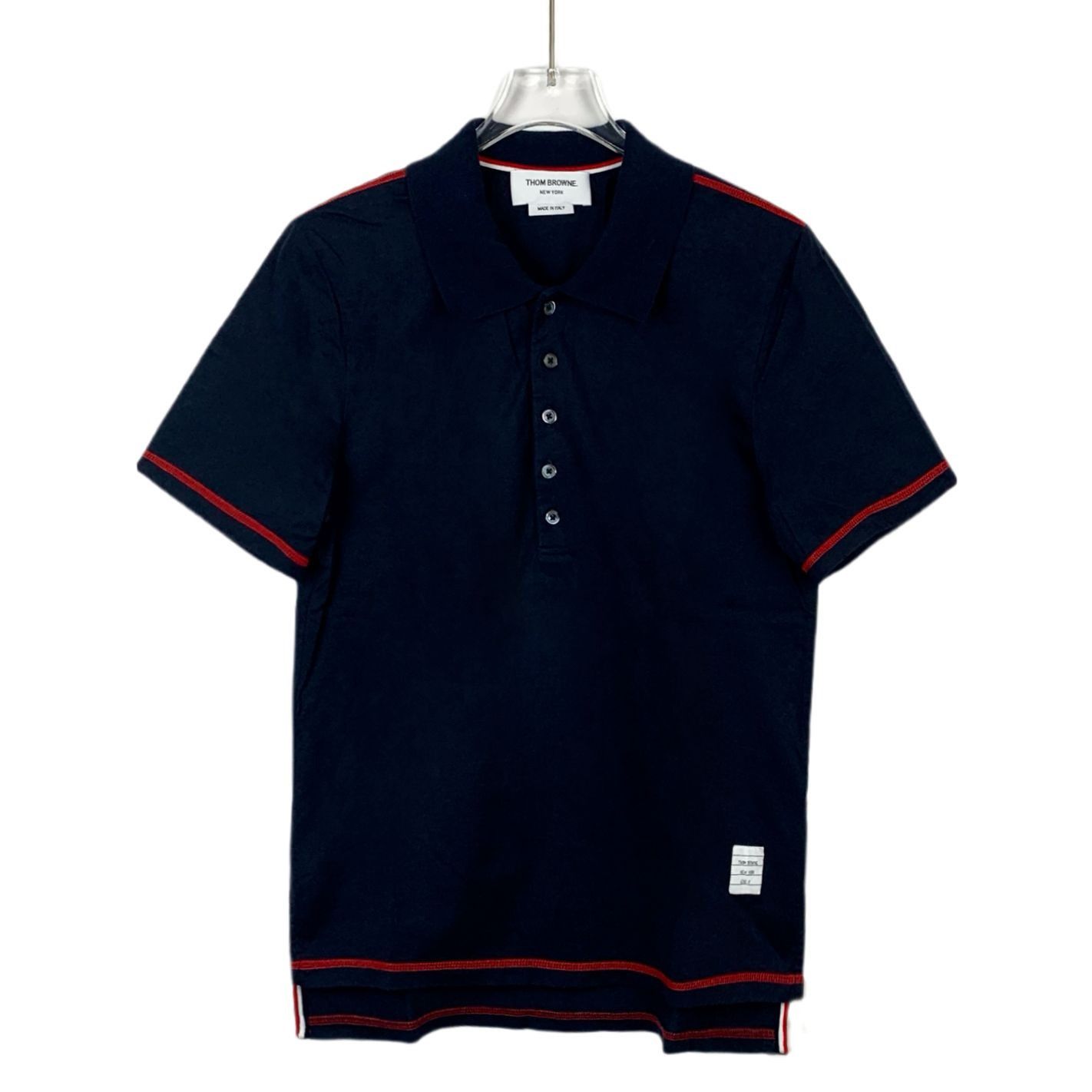 Thom Browne Thom Browne Mens Polo Shirt Size 0 XS Cotton Navy With Given Size US XS / EU 42 / 0 - 9 Thumbnail