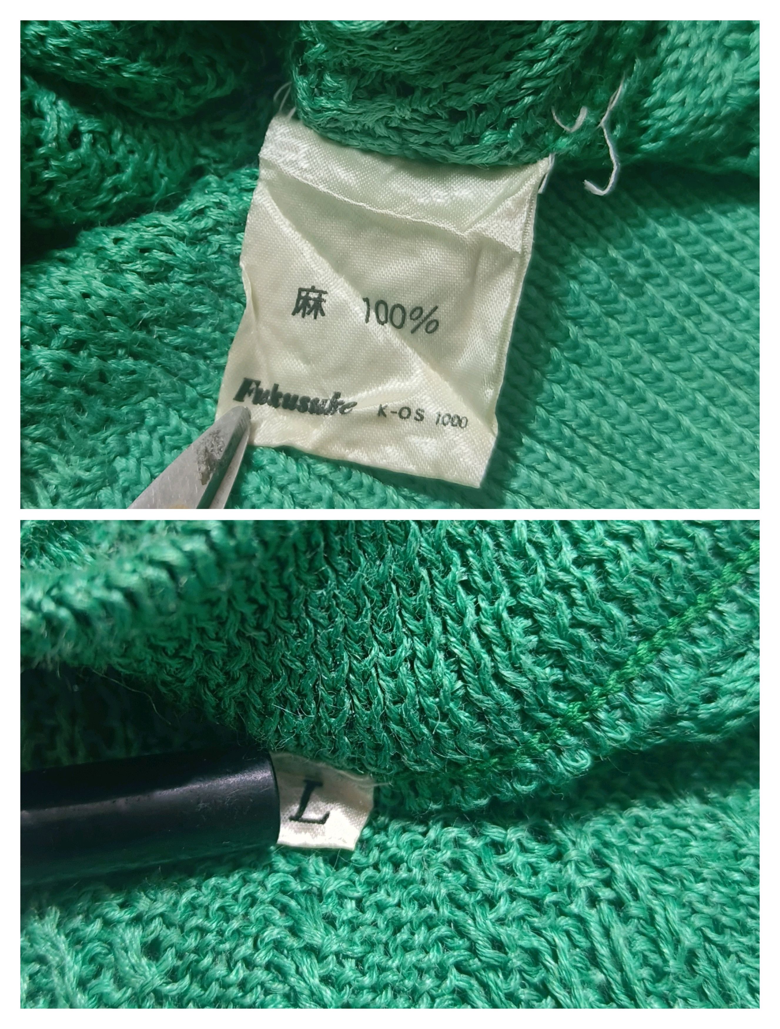 Yves Saint Laurent Vintage Yves Saint Laurent YSL Openwork Knit Green Sweater Size L / US 10 / IT 46 - 8 Thumbnail