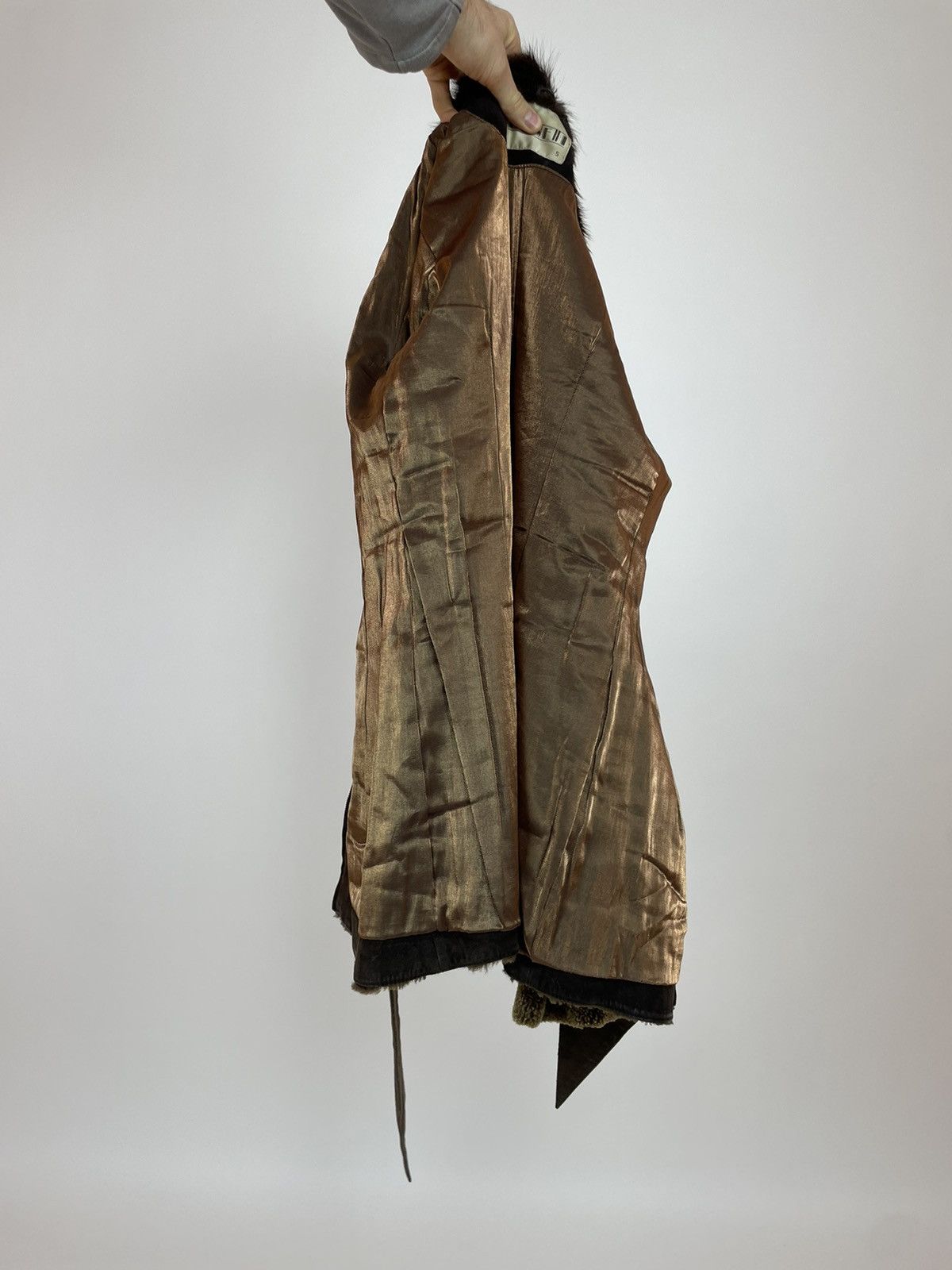 Other Women's belted Fur coat DONETI old money avant garde size S Size S / US 4 / IT 40 - 13 Thumbnail
