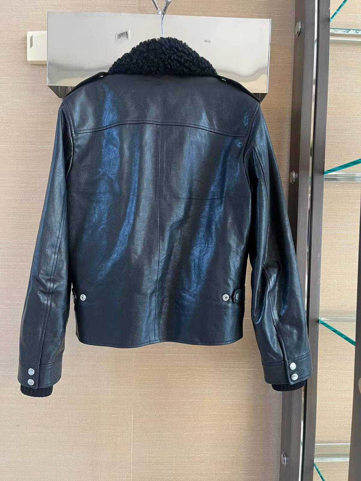 Saint Laurent Paris Shearling Collar Leather Jacket in Black Size US S / EU 44-46 / 1 - 20 Thumbnail