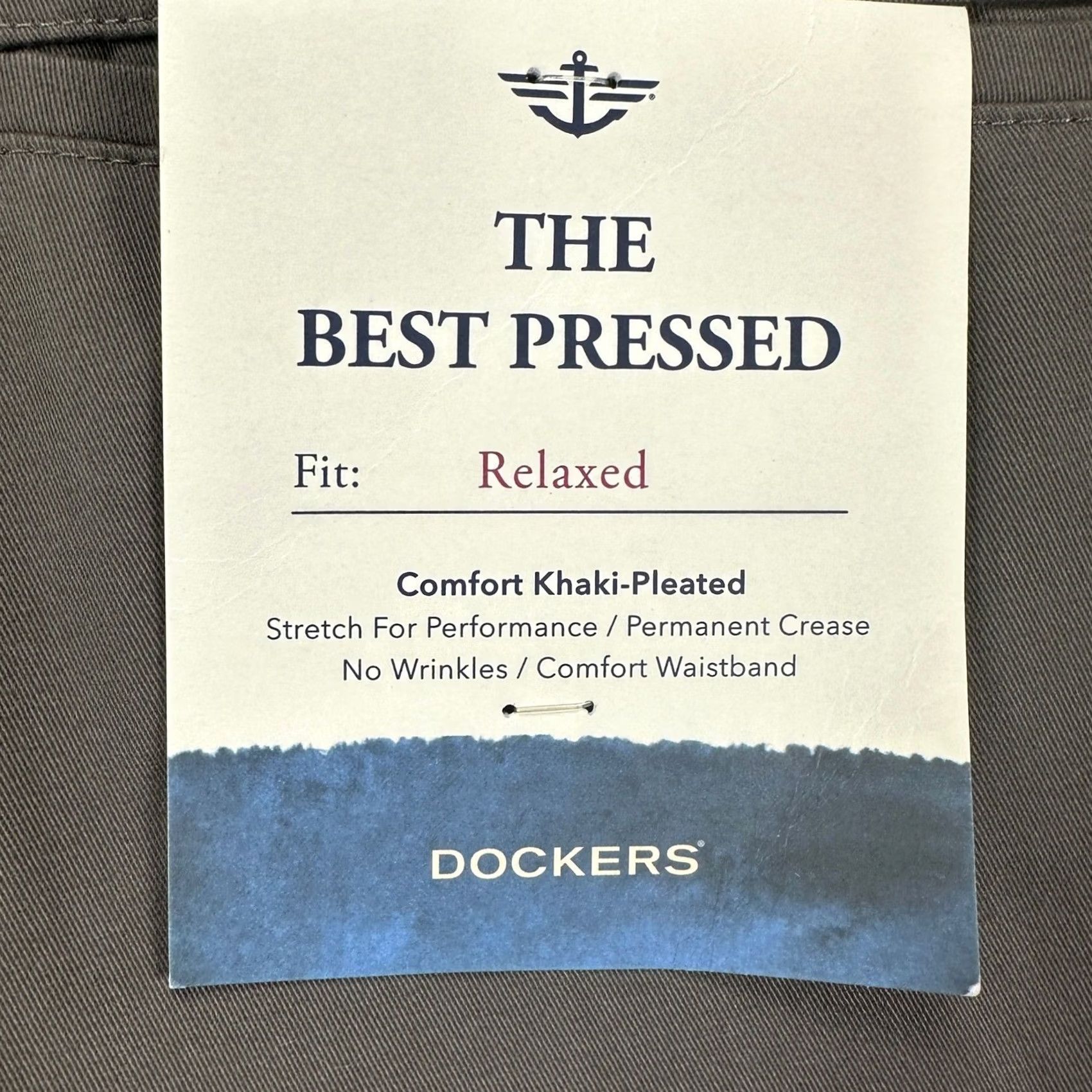 Dockers Dockers The Best Pressed Mens Khaki Pleated Pants Pants 40x29 Brown Chino Stretch NEW Size US 40 / EU 56 - 2 Thumbnail
