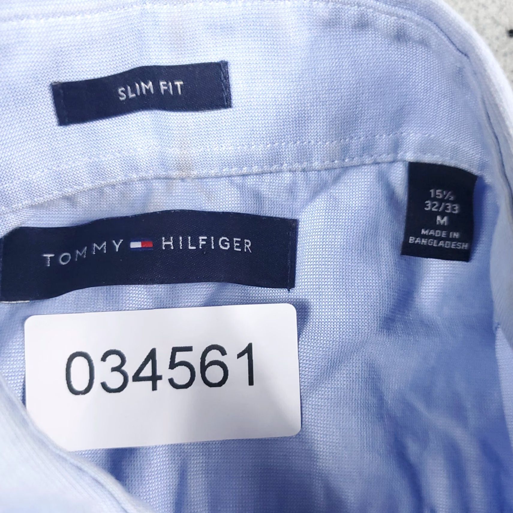 Tommy Hilfiger Tommy Hilfiger Shirt Mens Medium Blue Button-Up Long Sleeve Cotton Woven Solid Pocket Logo Preppy American Mens Size US M / EU 48-50 / 2 - 7 Thumbnail