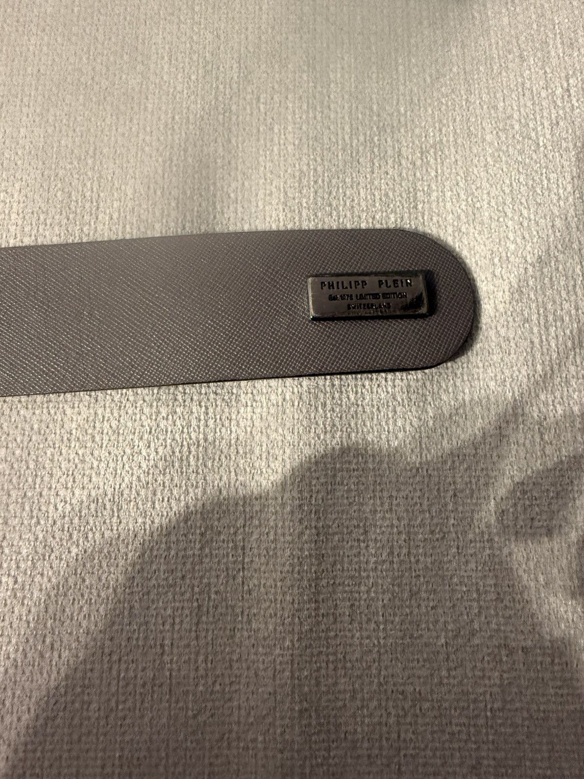 Philipp Plein Philipp Plein grey leather belt Size 36 - 3 Thumbnail