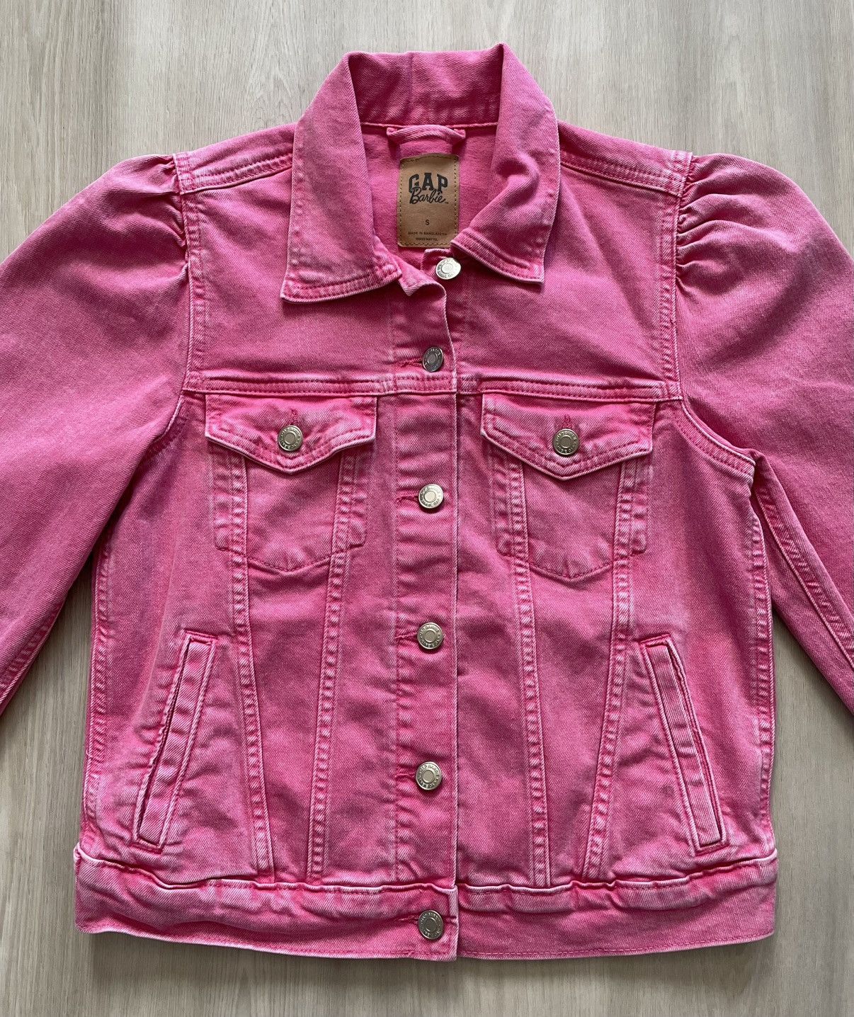 Gap GAP X BARBIE Adult Pink Puff Sleeve Icon Denim Jacket - S Size S / US 4 / IT 40 - 2 Thumbnail