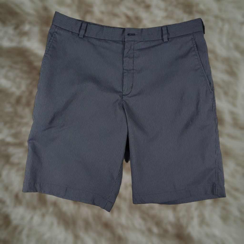 Nike Nike Shorts Size 36 Gray Striped Dri Fit Casual Flat Front Chino Mens Size US 36 / EU 52 - 1 Thumbnail