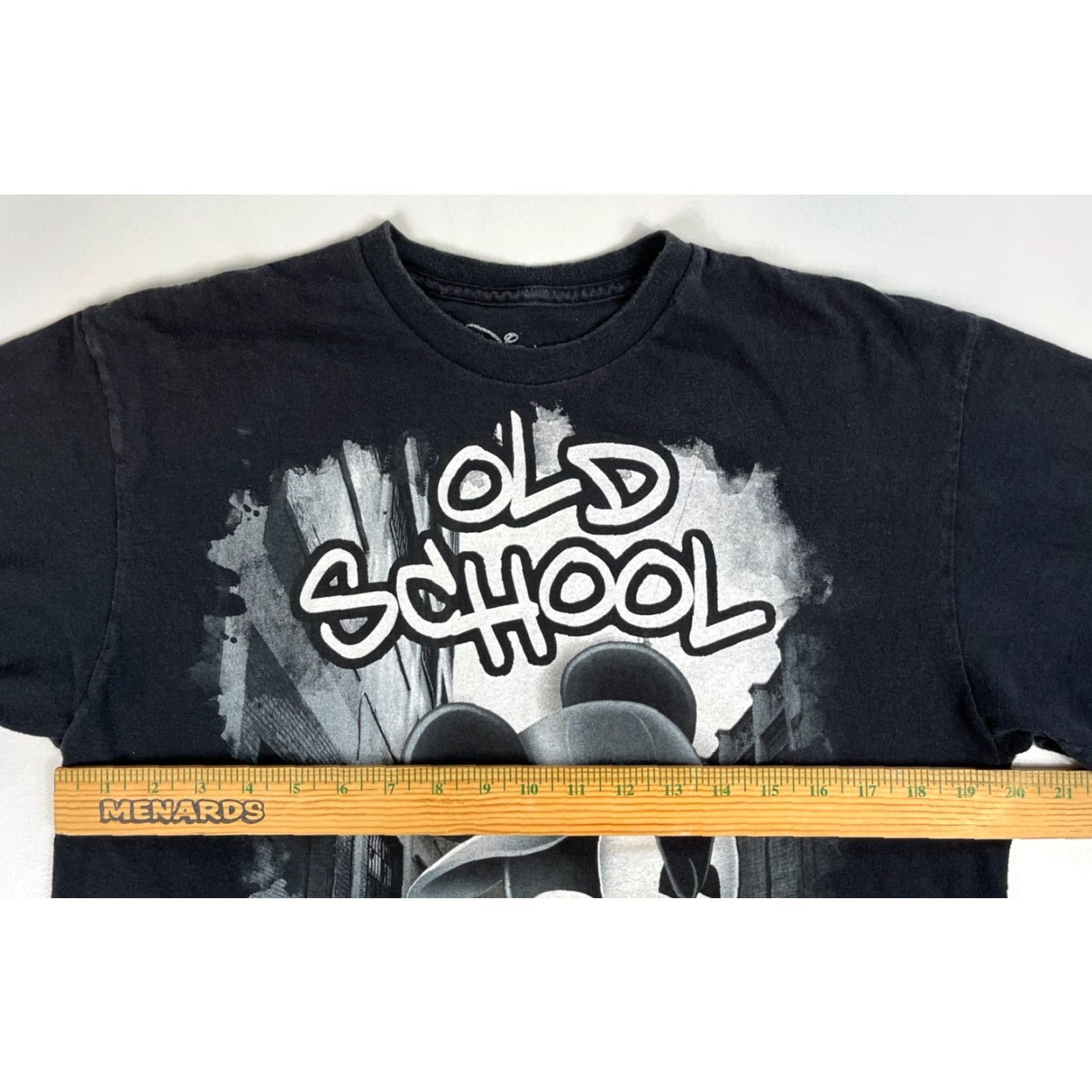 Disney Disney Mickey Mouse 'Old School' Graphic T-Shirt L Unisex Adults Black Cotton Crew Neck Short Sleeve Shirt Mens Size US L / EU 52-54 / 3 - 7 Thumbnail